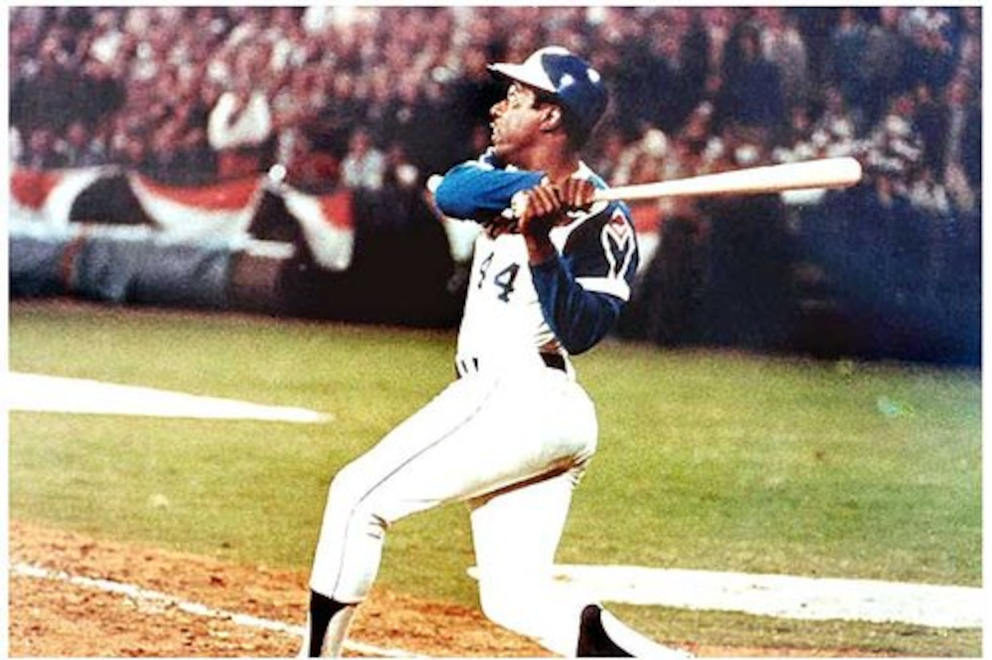 Hank Aaron surpassed Babe Ruth's home run mark with his 715th homer at Atlanta-Fulton County Stadium on April 8, 1974, against Al Downing of the Dodgers.