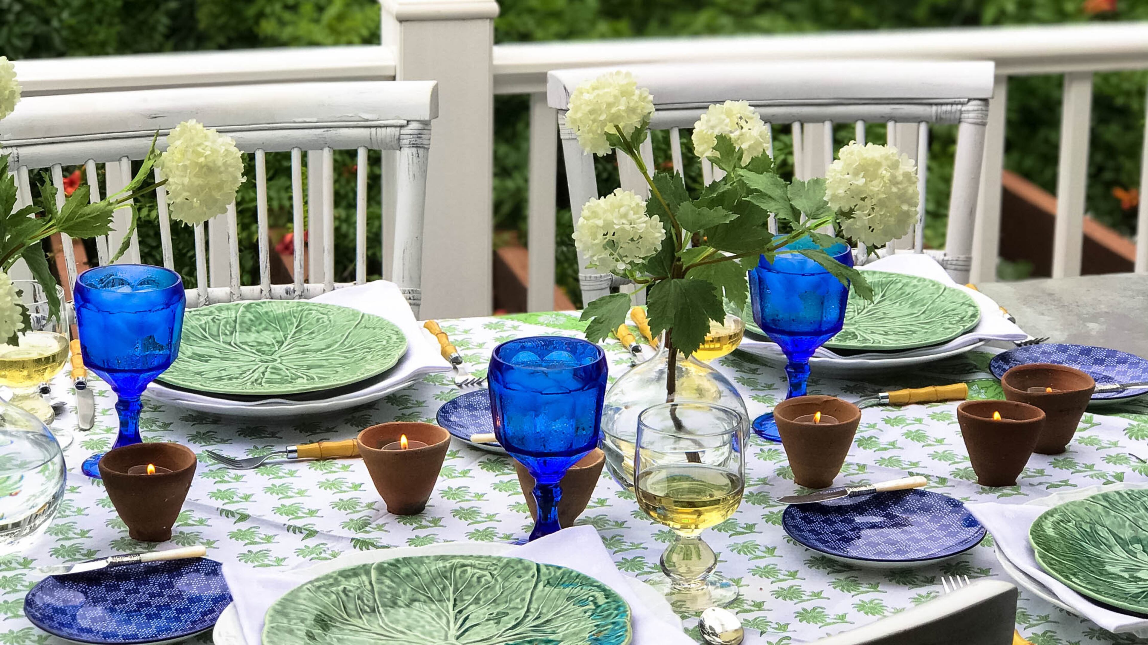 Never be afraid to mix patterns, shapes and sizes on your table — each layer makes the table more interesting. (Mary Carol Garrity/TNS)