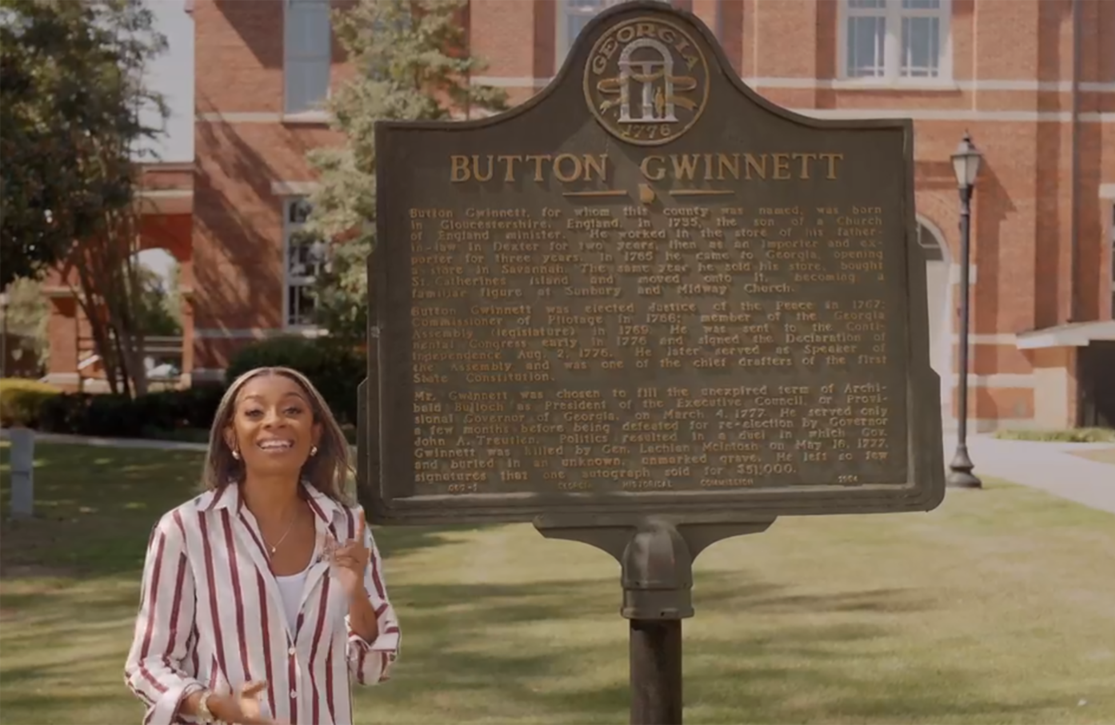 Host Maiya May leads viewers of the new Georgia Public Broadcasting show "Marked!" through the history of Georgia's role during the Revolutionary War using historical markers as stepping stones. (GPB)