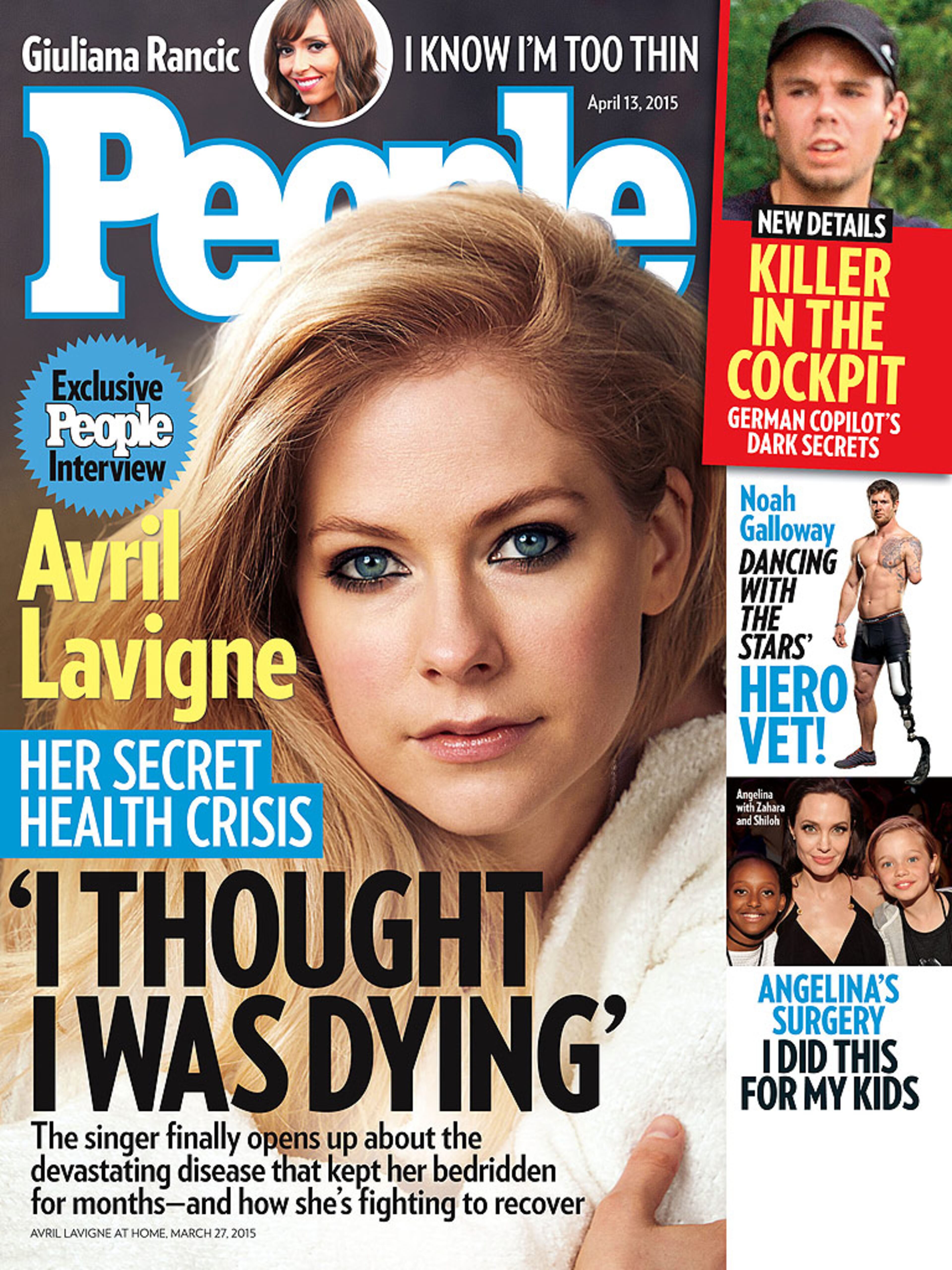 Avril Lavigne suffered from a bad case of Lyme Disease, similar to Debbie Gibson a couple of years ago. CREDIT: People magazine