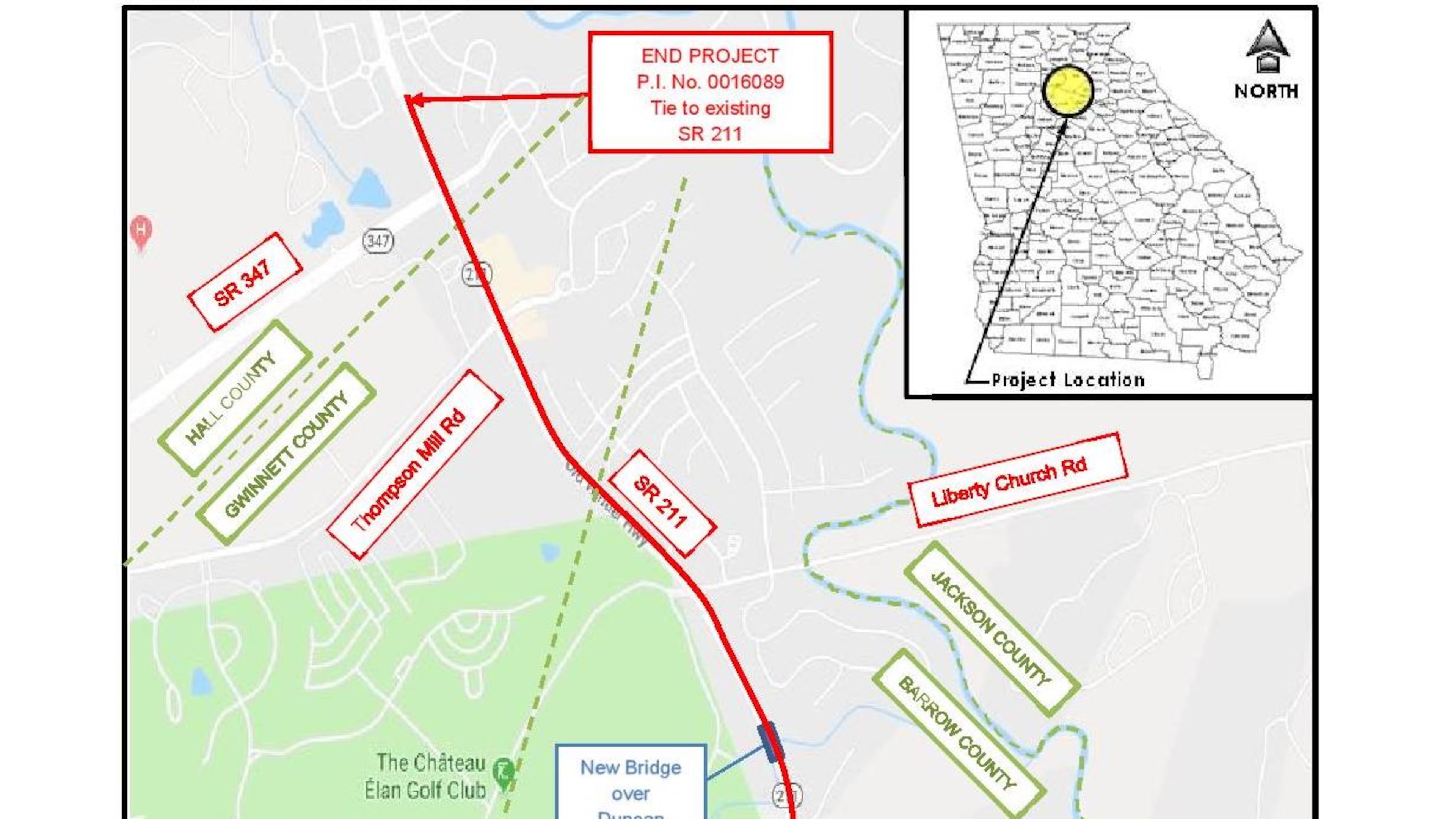 GDOT is offering a virtual open house to view plans for the proposed widening of the Ga. 211 corridor from Interstate 85 to Ga. 347 in Braselton. (Courtesy GDOT)
