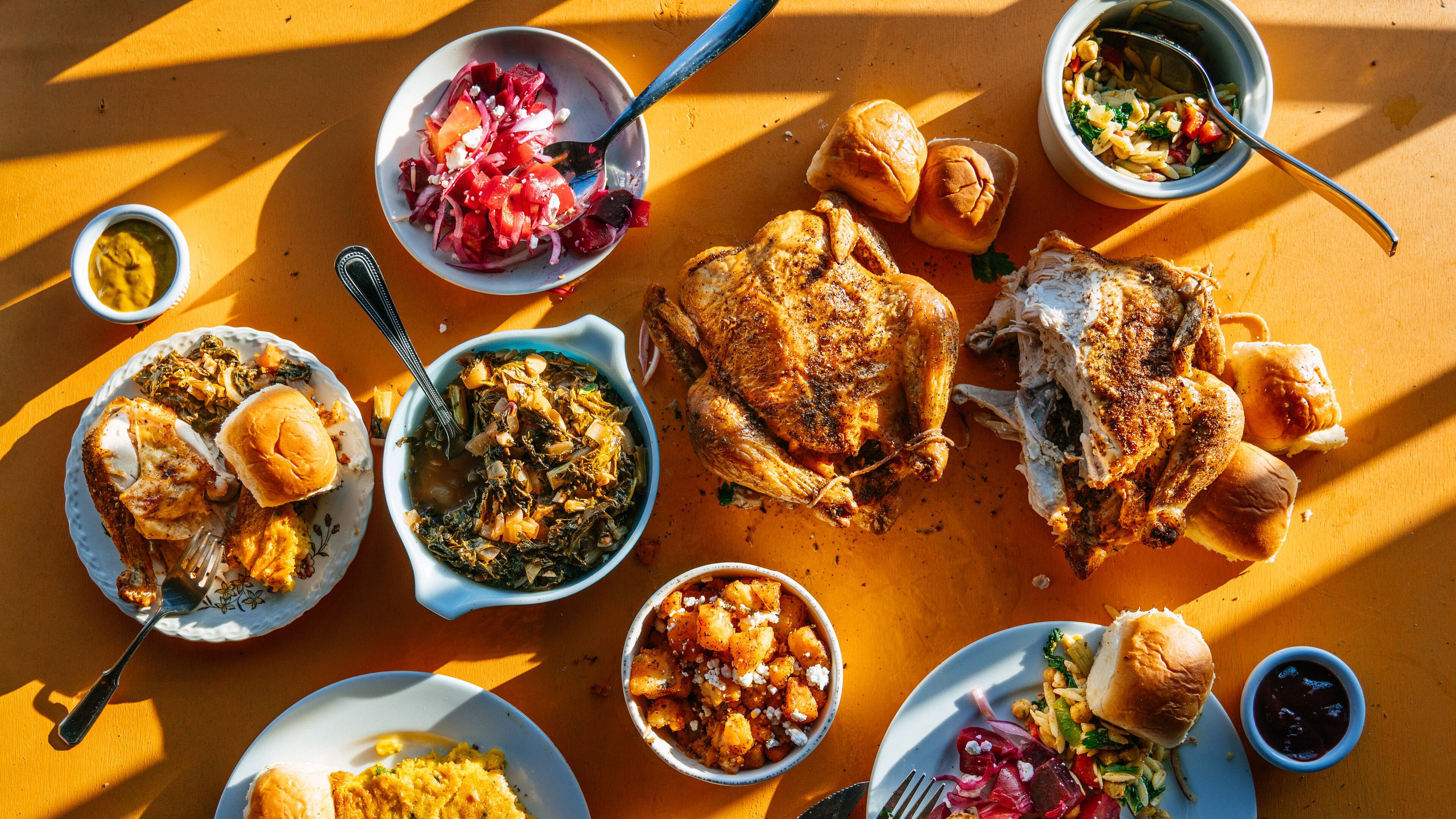 Dishes from the menu of Nani’s Rotisserie Chicken. / Photo by Thomas Schambach