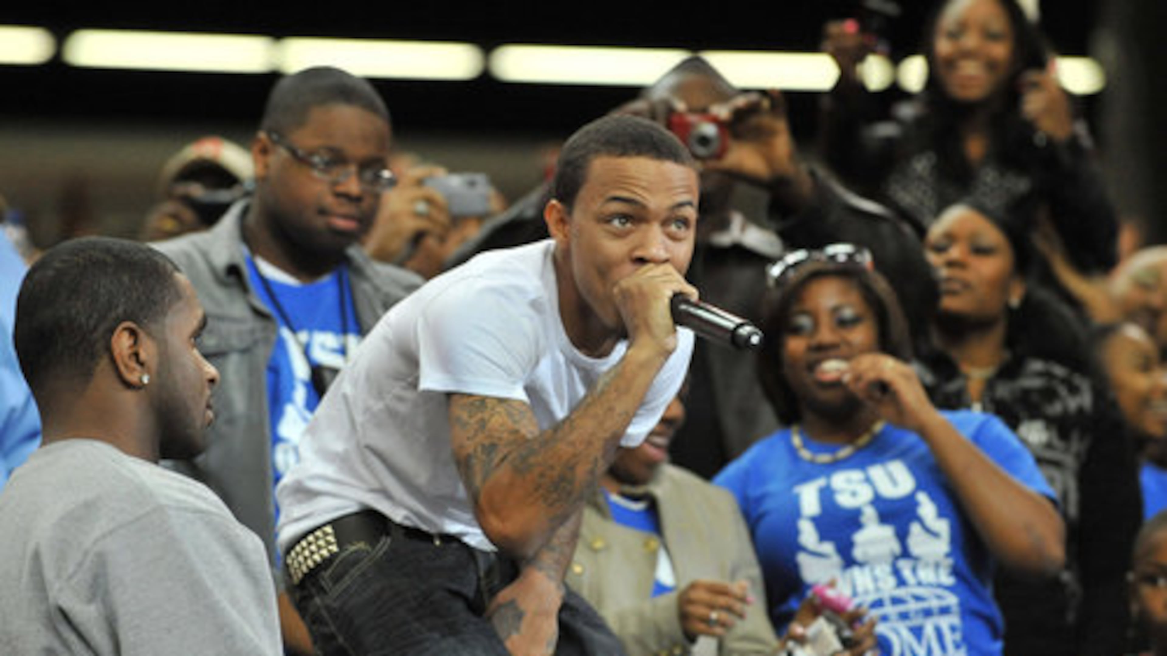 Hip-hop star and actor "Bow Wow" performs during the 9th Annual Honda Battle of the Bands 2011 at the Georgia Dome on Saturday, Jan. 29, 2011.