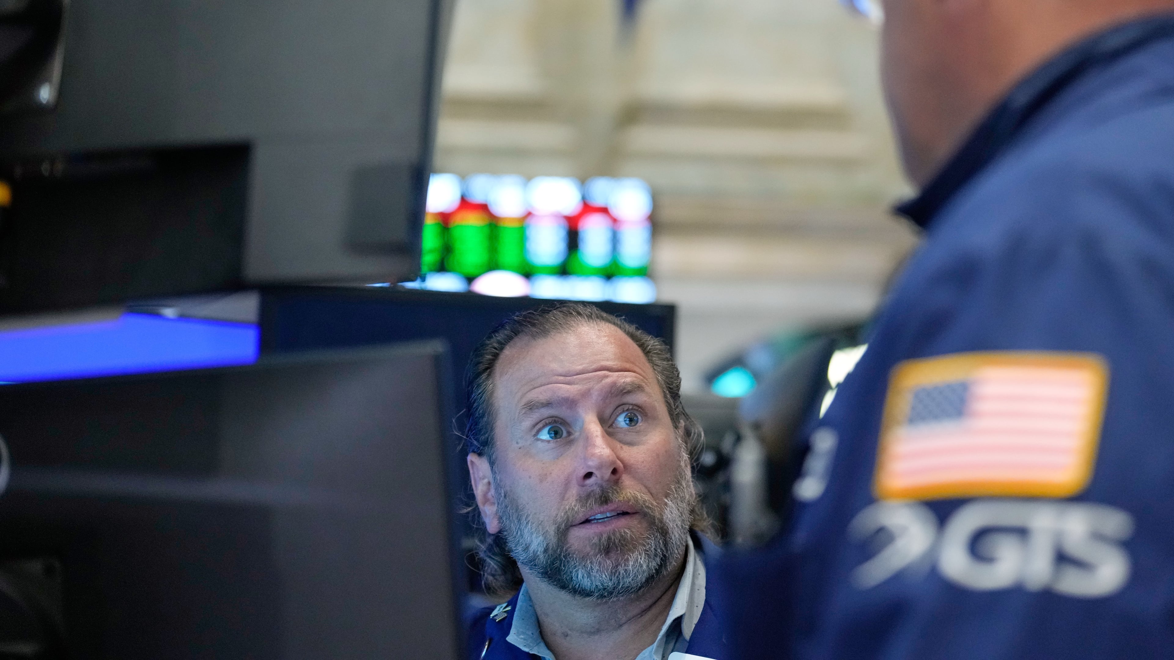 Michael Pistillo works on the floor at the New York Stock Exchange in New York, Monday, Sept. 14, 2026. (AP Photo/Seth Wenig)