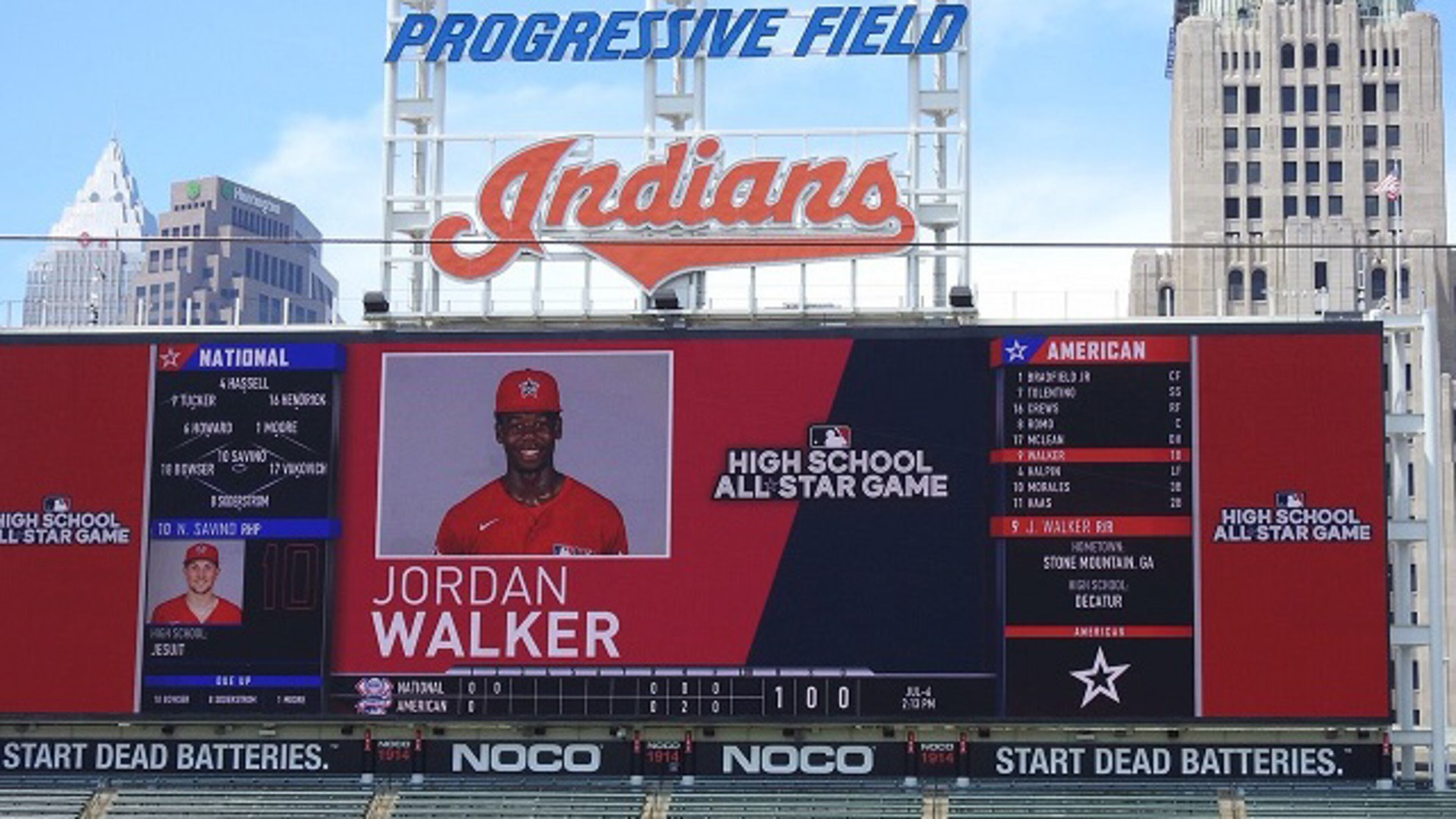 Jordan Walker, a senior at Decatur High School, took part in Major League Baseball's high school All-Star game in Cleveland the Saturday before the 2019 MLB All-Star game. (Contributed by Derek Walker)