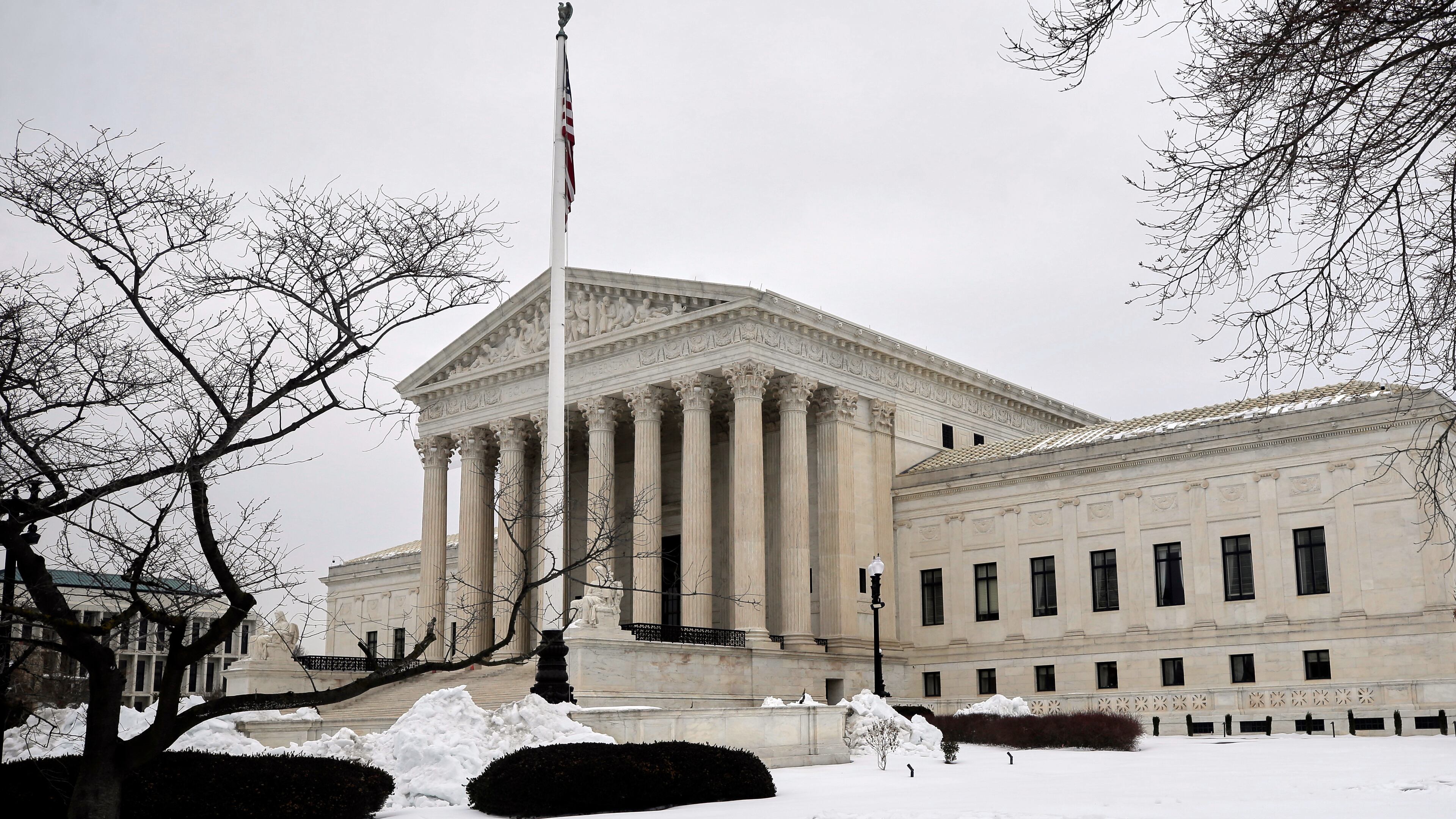 The Supreme Court is photographed, Friday, Feb. 6, 2026, in Washington. (AP Photo/Rahmat Gul)