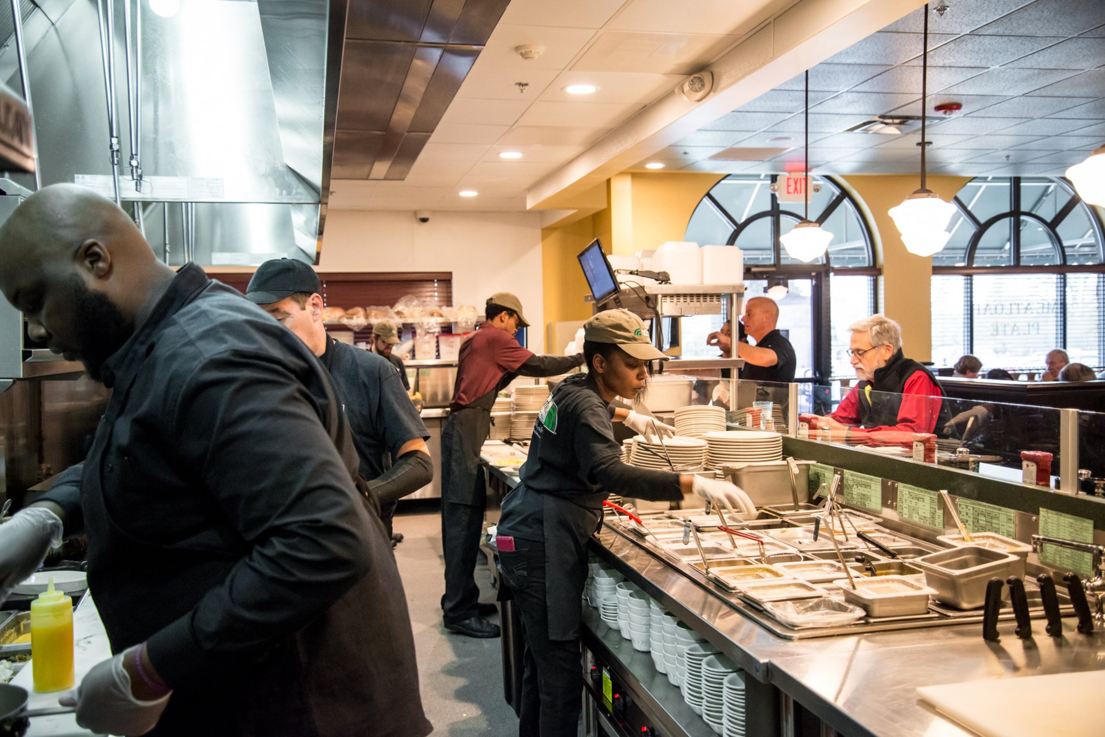 The open kitchen at Metro Diner in Roswell. Photo credit: Mia Yakel.