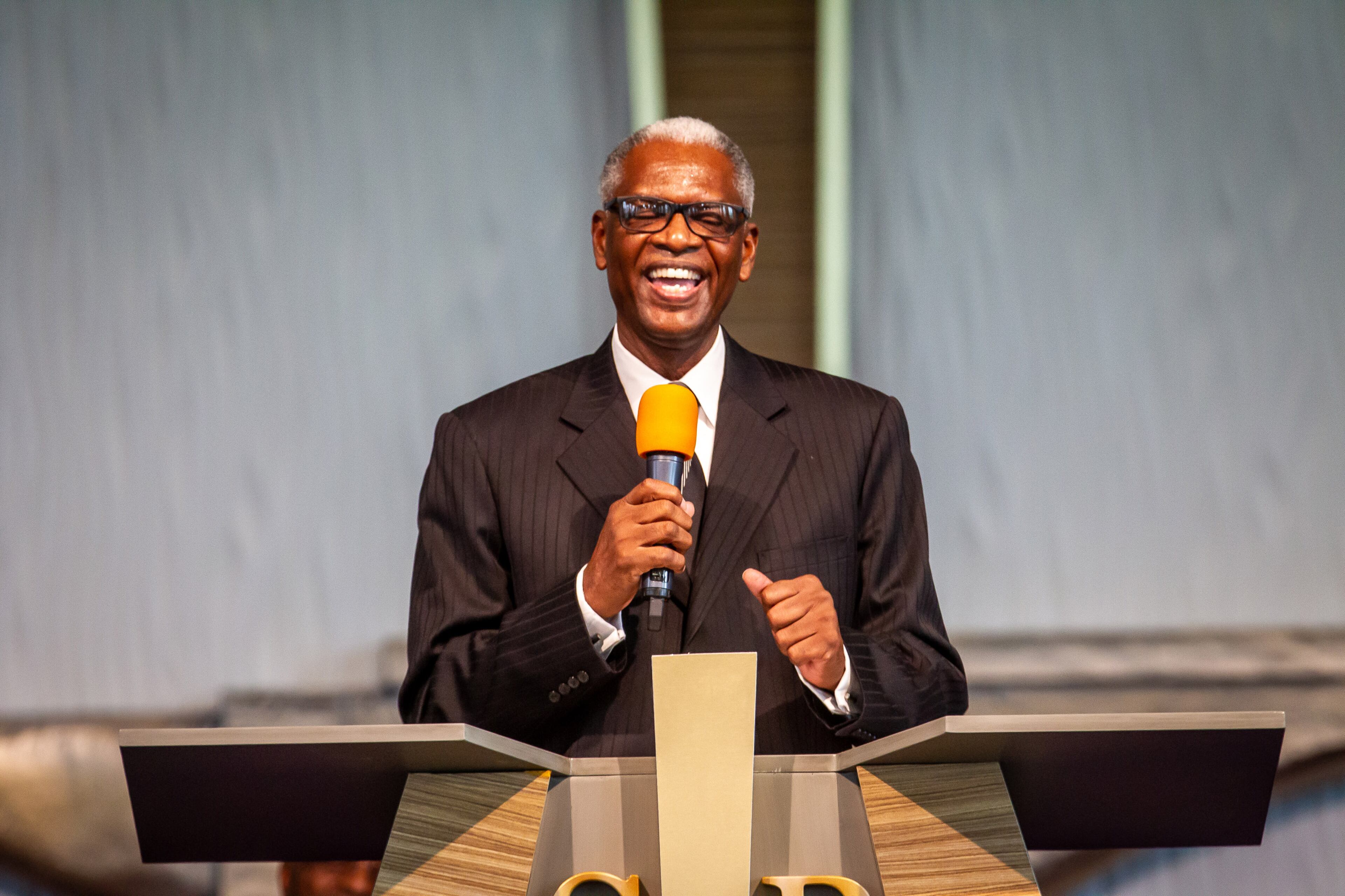 The Rev Isaiah J. Waddy welcomes people to the celebration of life and dedication of the Jordan Family Life Center in Vernon Jordan's honor at St. Paul A.M.E. Church on Saturday, July 17, 2021. (Photo: Steve Schaefer for The Atlanta Journal-Constitution)