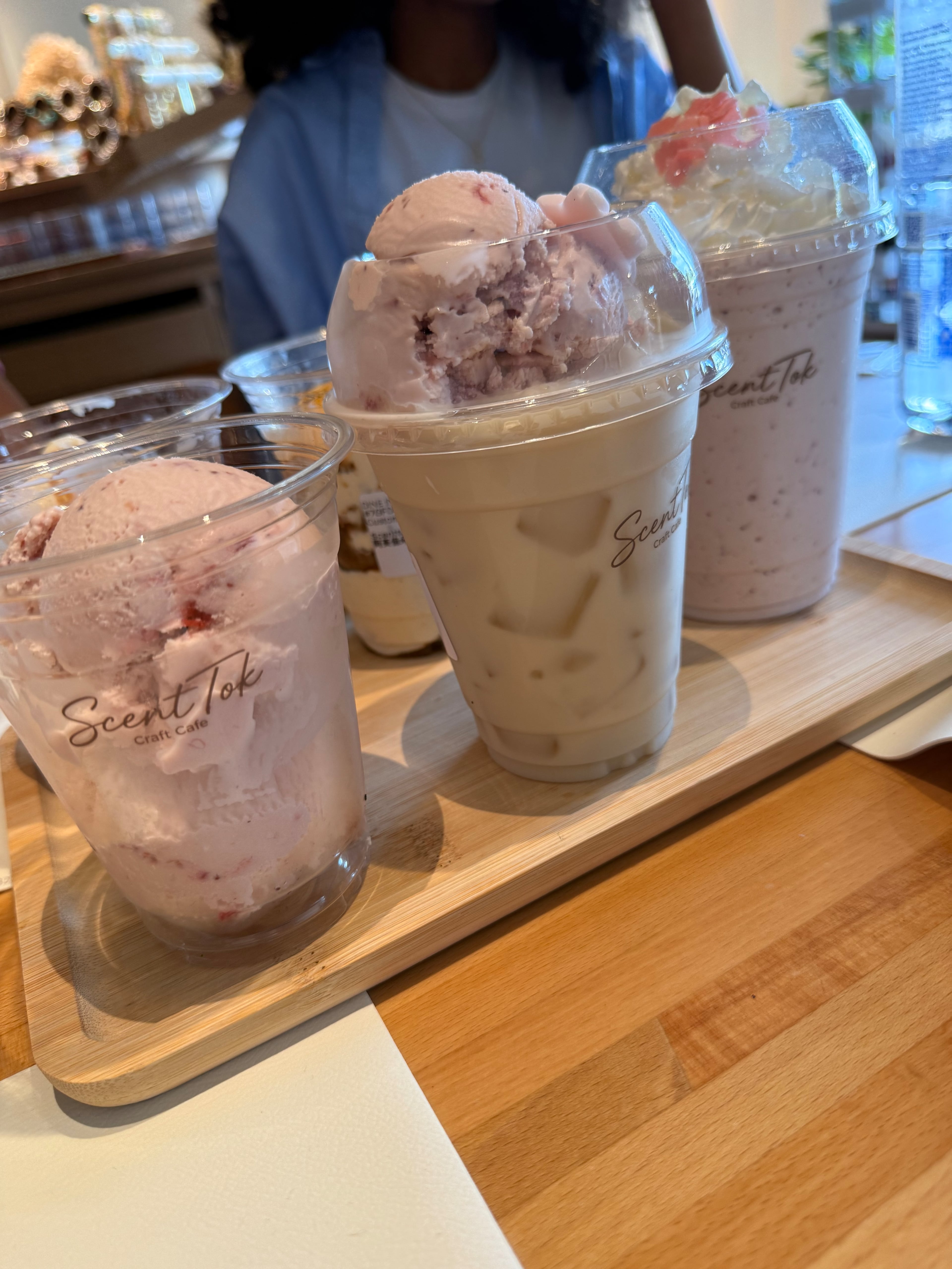 Milkshakes from ScentTok Craft Cafe. (Justin Brown for the AJC)