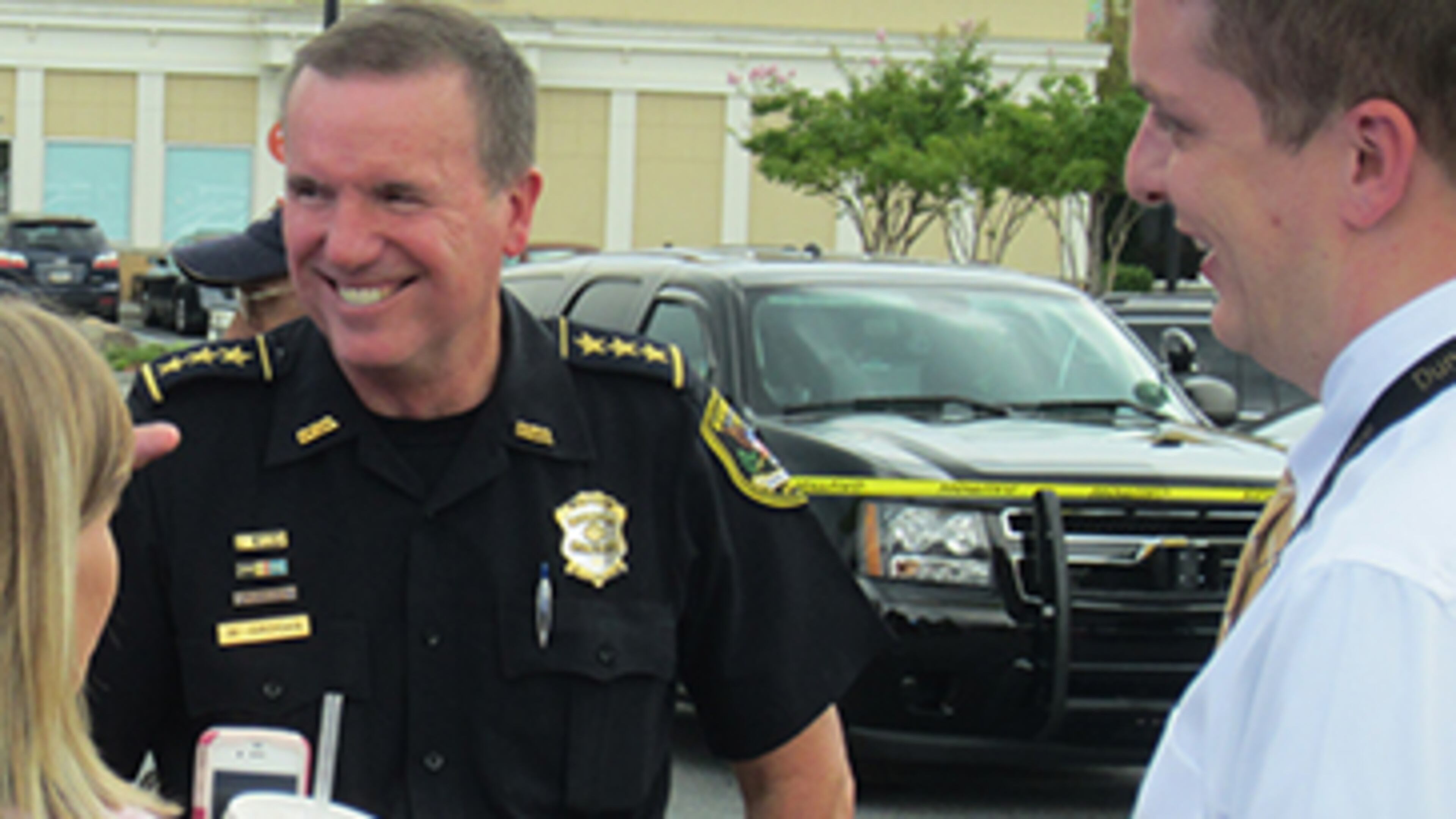 The Dunwoody Police Department is among 19% of law enforcement agencies in Georgia to be state certified. Dunwoody Police Chief Billy Grogan is shown on the right. (Courtesy of Dunwoody)