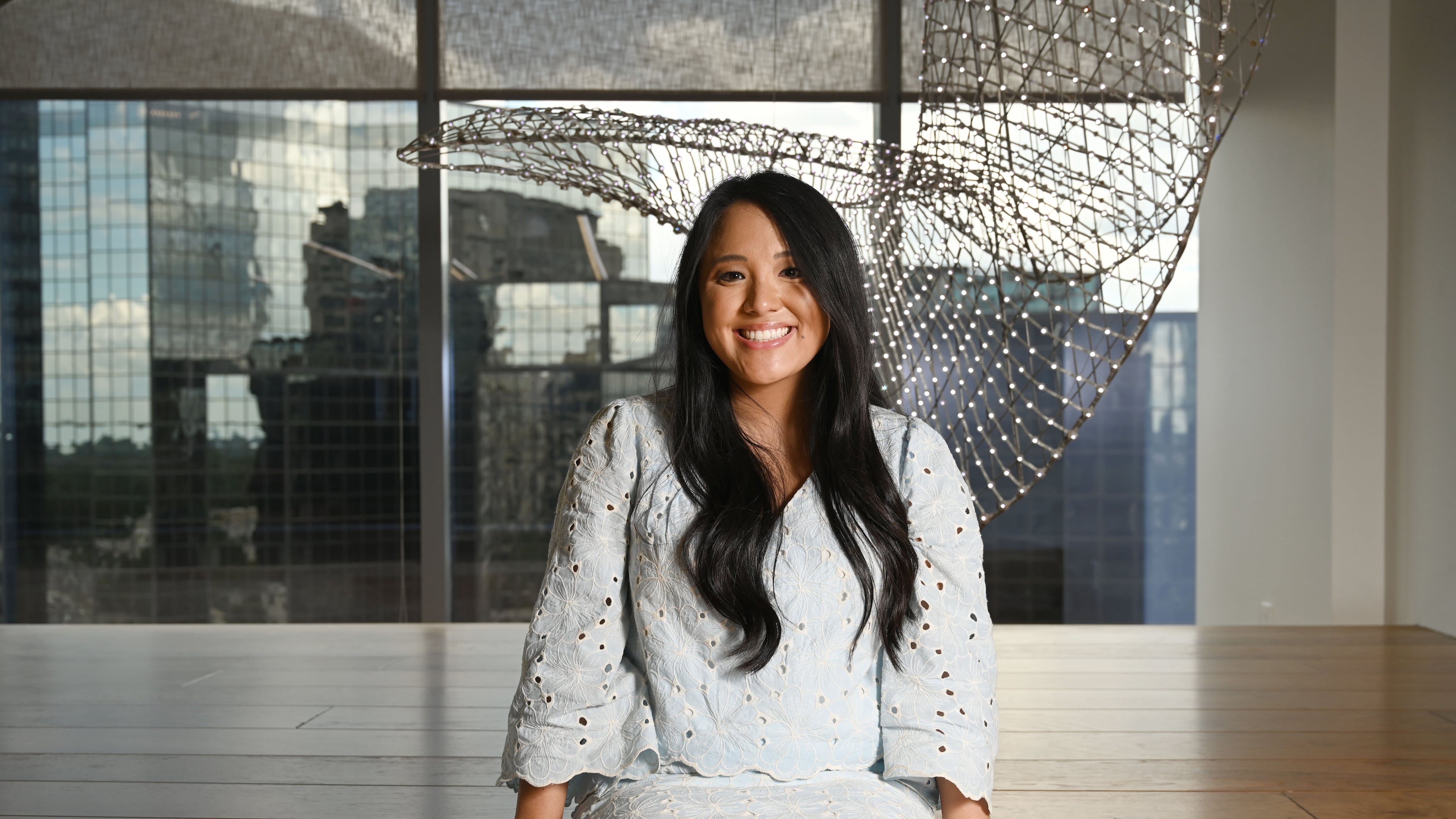 Melanie Wolfe, vice president of office leasing for JLL, poses for a portrait at JLL's Midtown office on Thursday, Sept. 10, 2026, in Atlanta. (Hyosub Shin/AJC)