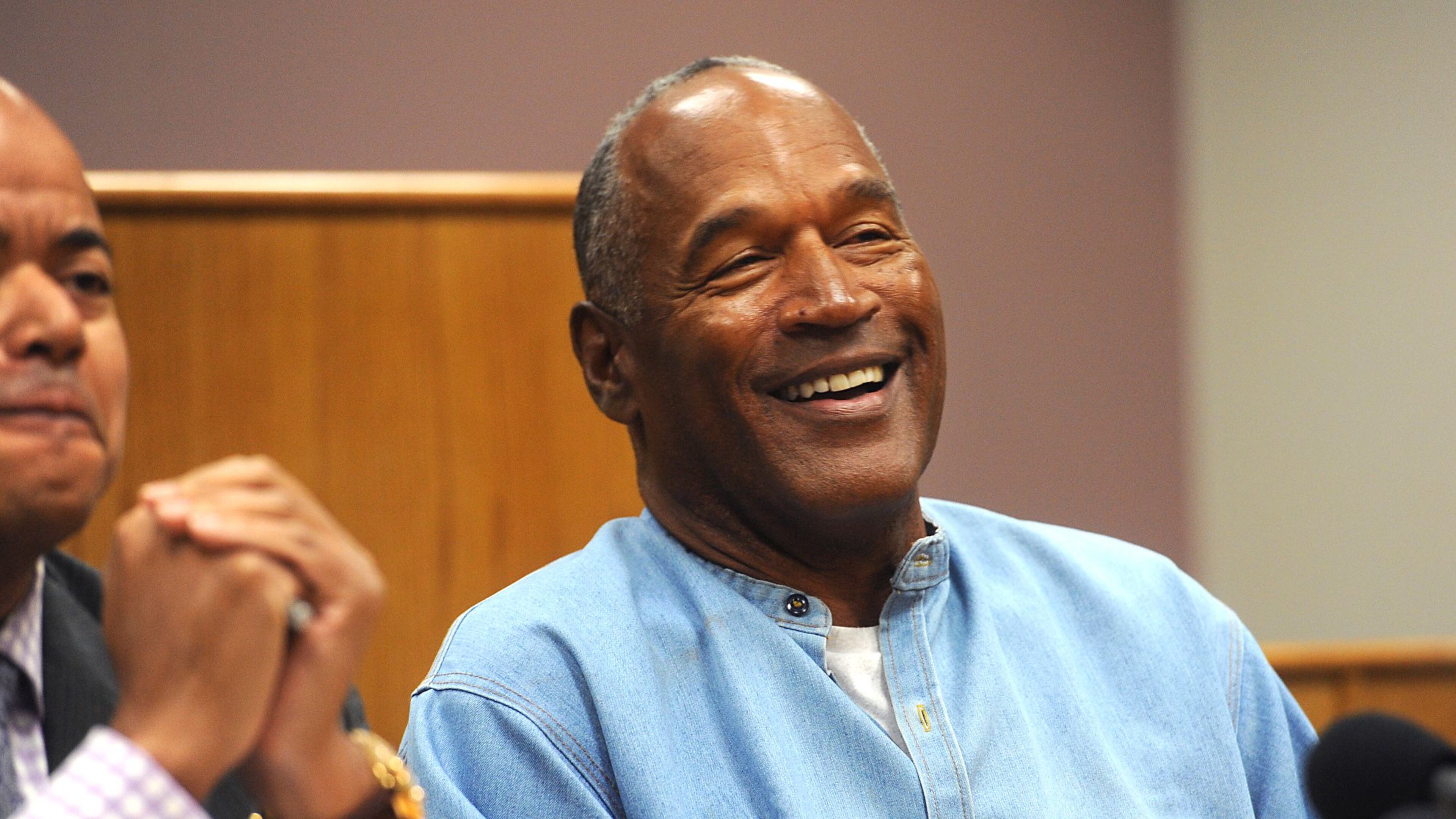 O.J. Simpson attends a parole hearing at Lovelock Correctional Center in July.