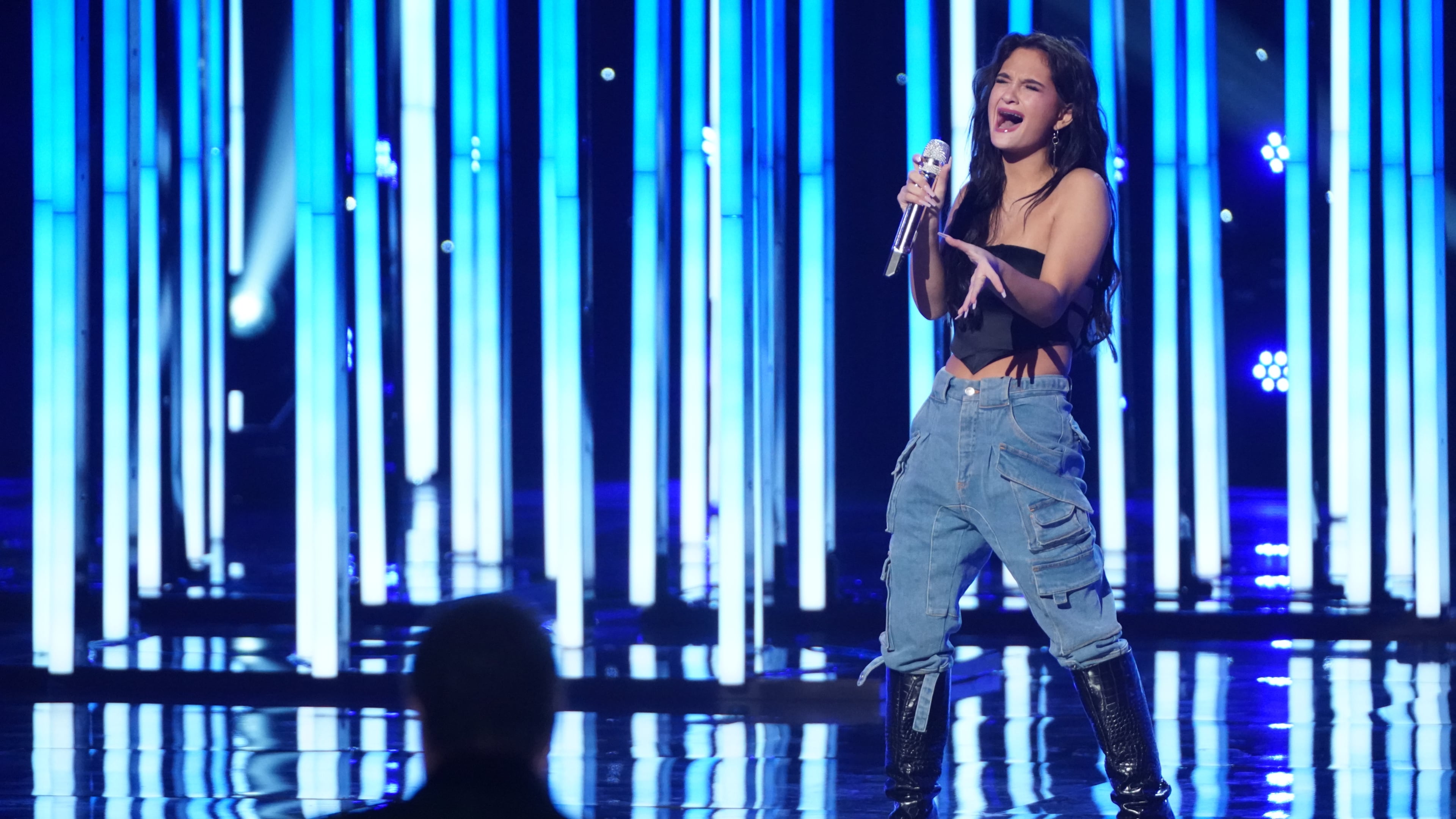 Claudia Conway competes on "American Idol" during Hollywood week airing March 21, 2021. (ABC/Eric McCandless)
