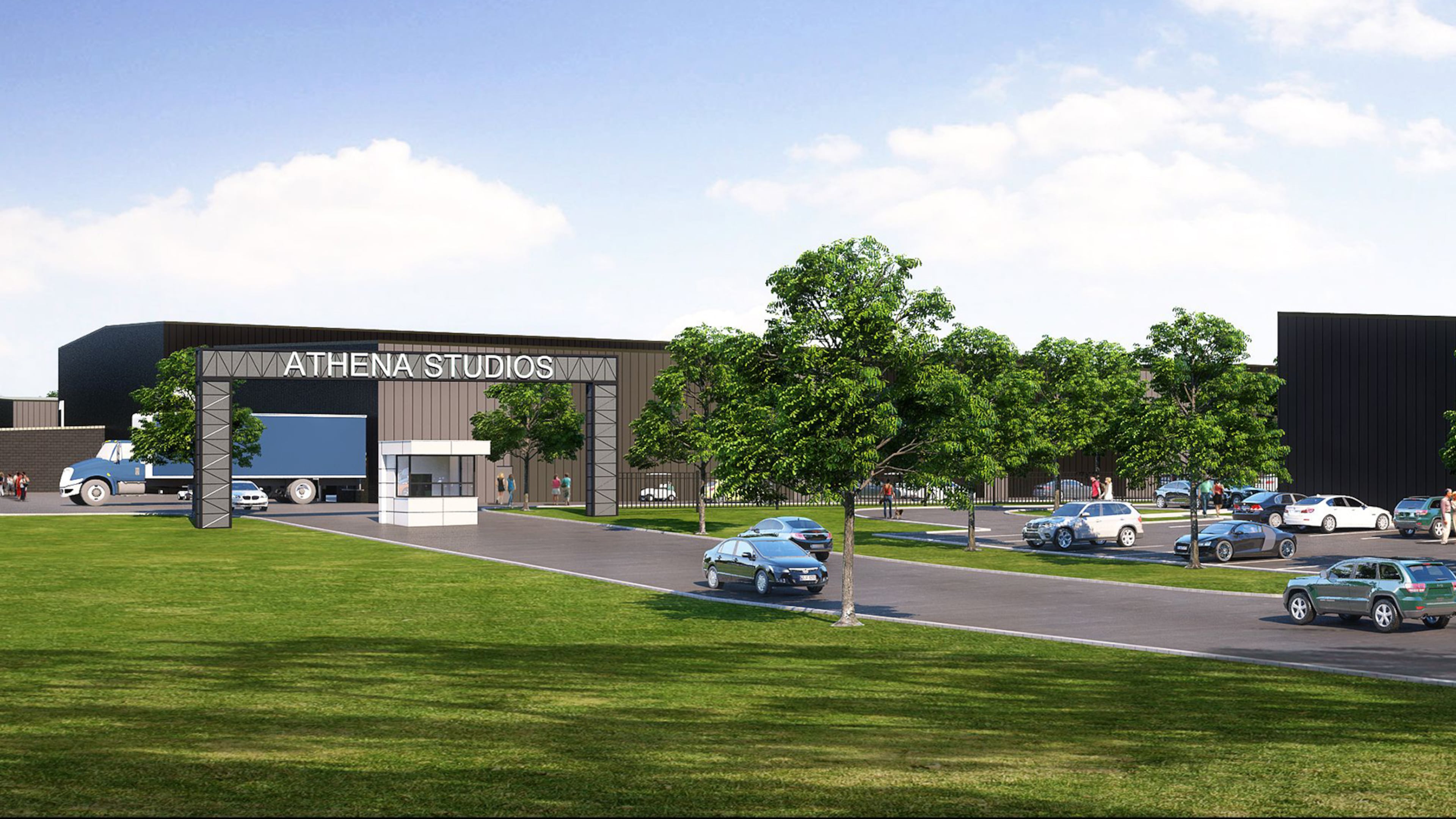 Athena Studios in Athens will open in early 2023 with two soundstages and four more will be ready to go by 2024. This is a rendering. REYNOLDS CAPITOL