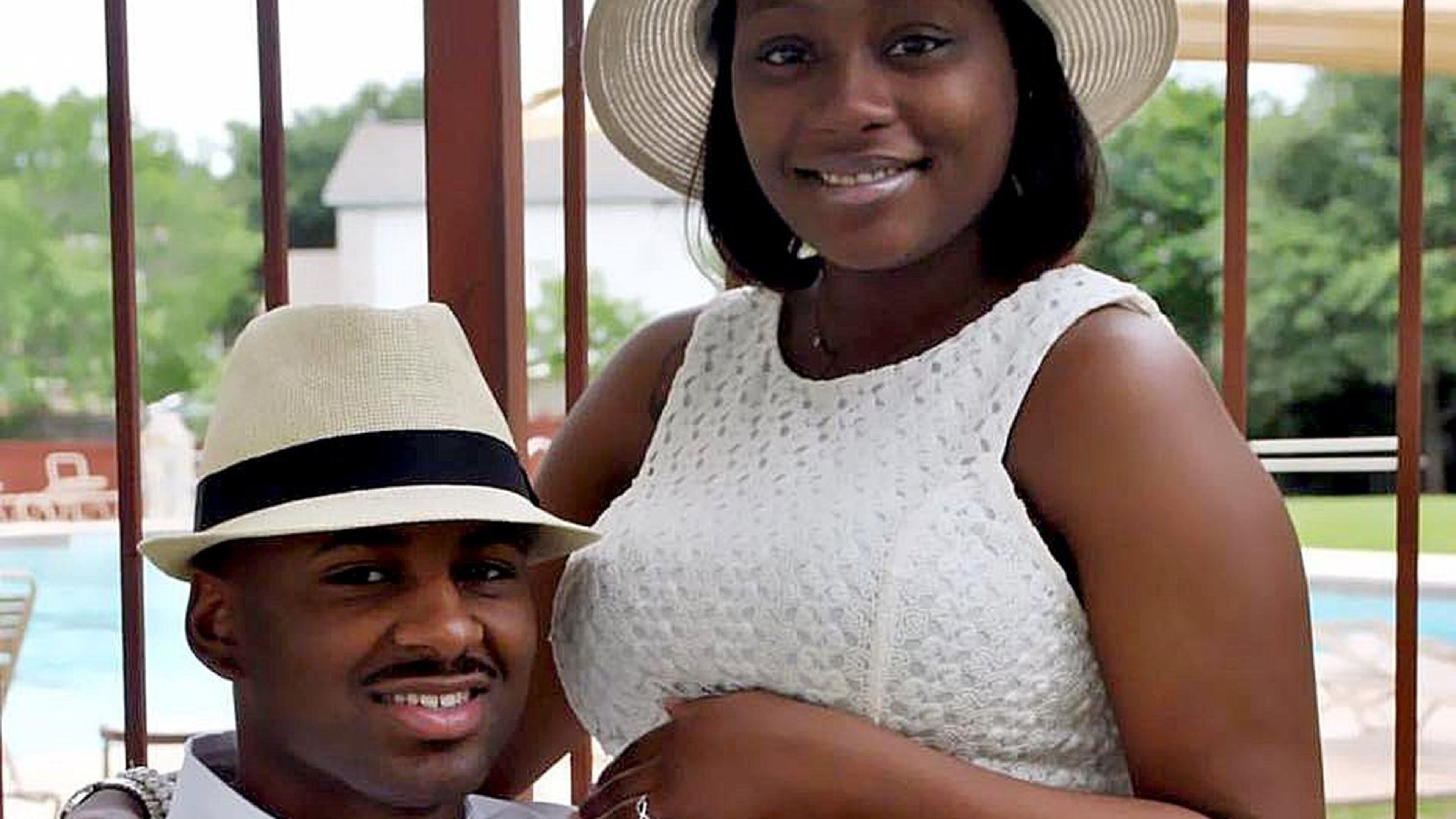 Ke’Anna Shields married her high-school sweetheart, Quent Bentley, on April 29 in Houston, where he is stationed in the Navy. Shields, 21, was struck and killed Thursday at an Atlanta bus stop. She was 8 months pregnant. (Family photo)