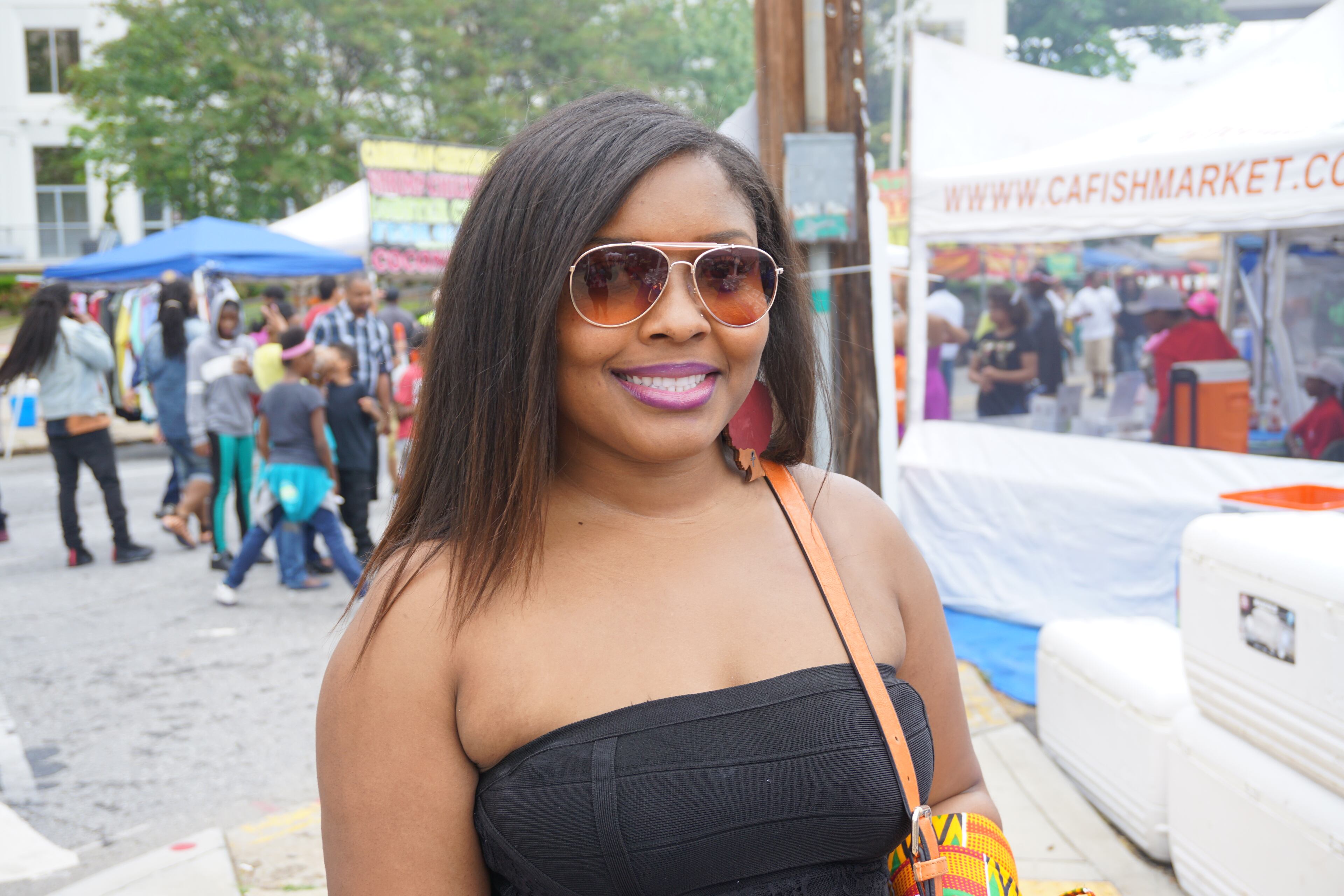 Artessta Johnson poses for a photo at Saturday's Sweet Auburn Festival 2017.
