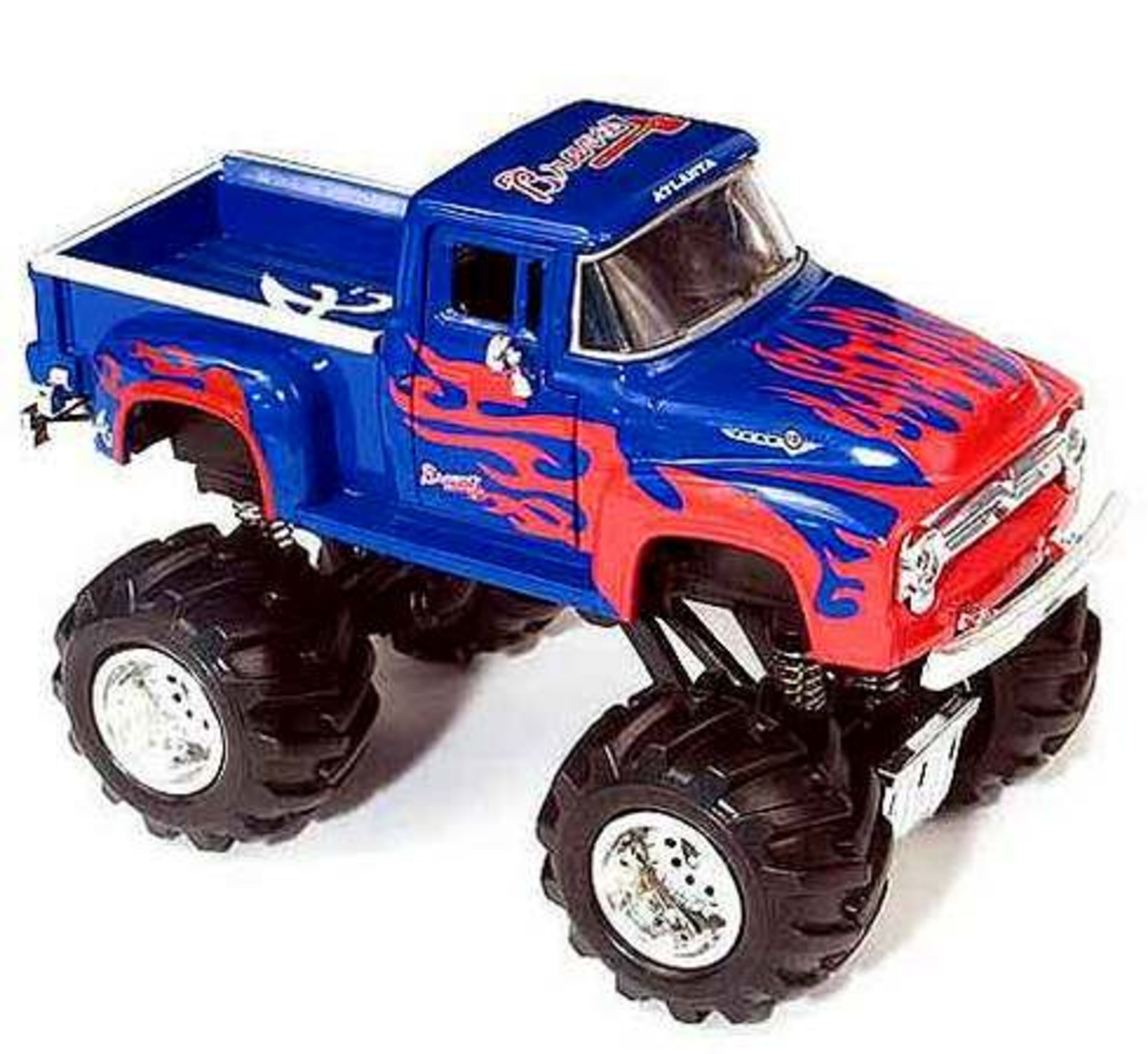 Monster trucks and the Braves do go together in this official Atlanta Braves 56 Ford F-100 Monster Truck model that is available at shop.mlb.com for $19.99.