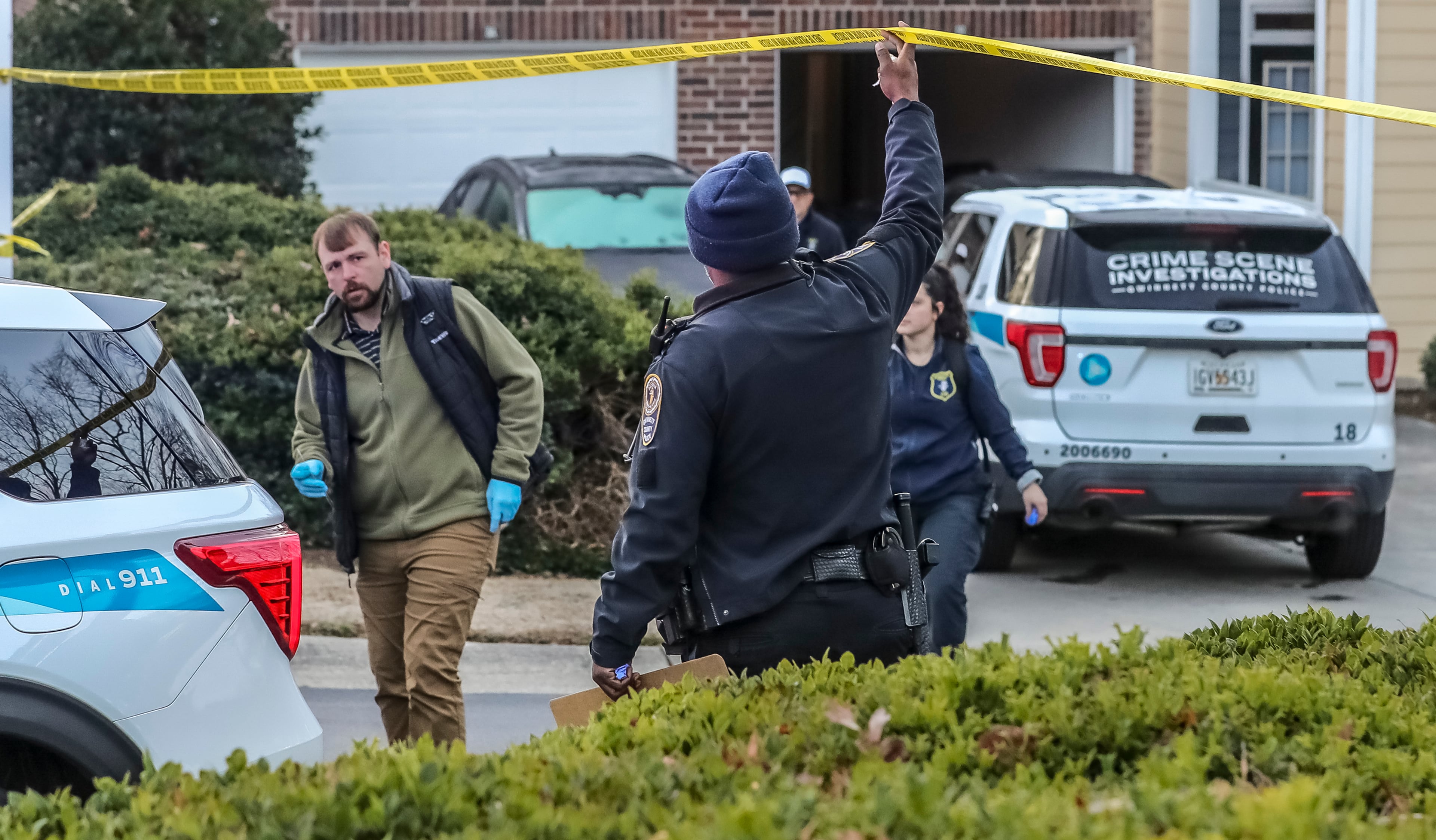 A shooting at a Gwinnett County apartment complex left three people dead, including the suspect, and a fourth injured Tuesday morning, police said.