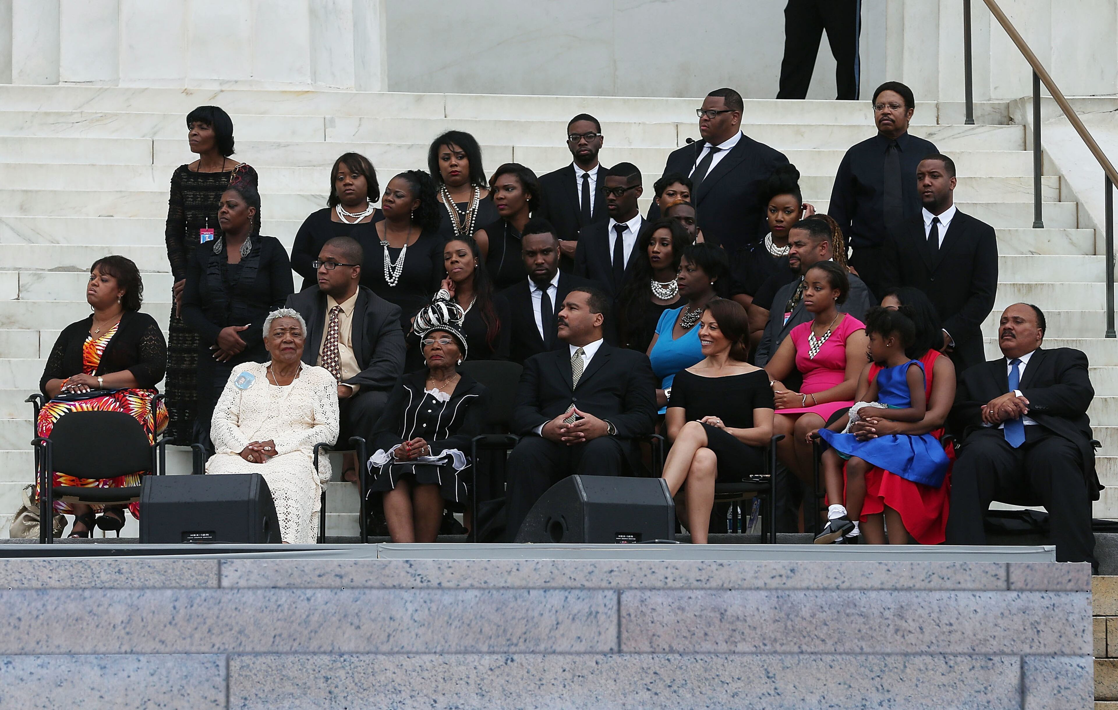 WASHINGTON, DC - AUGUST 28: Members of the King family attend a ceremony to commemorate the 50th anniversary of the March on Washington for Jobs and Freedom August 28, 2013 in Washington, DC. It was 50 years ago today that Martin Luther King, Jr. delivered his "I Have A Dream Speech" on the steps of the Lincoln Memorial. (Photo by Mark Wilson/Getty Images)