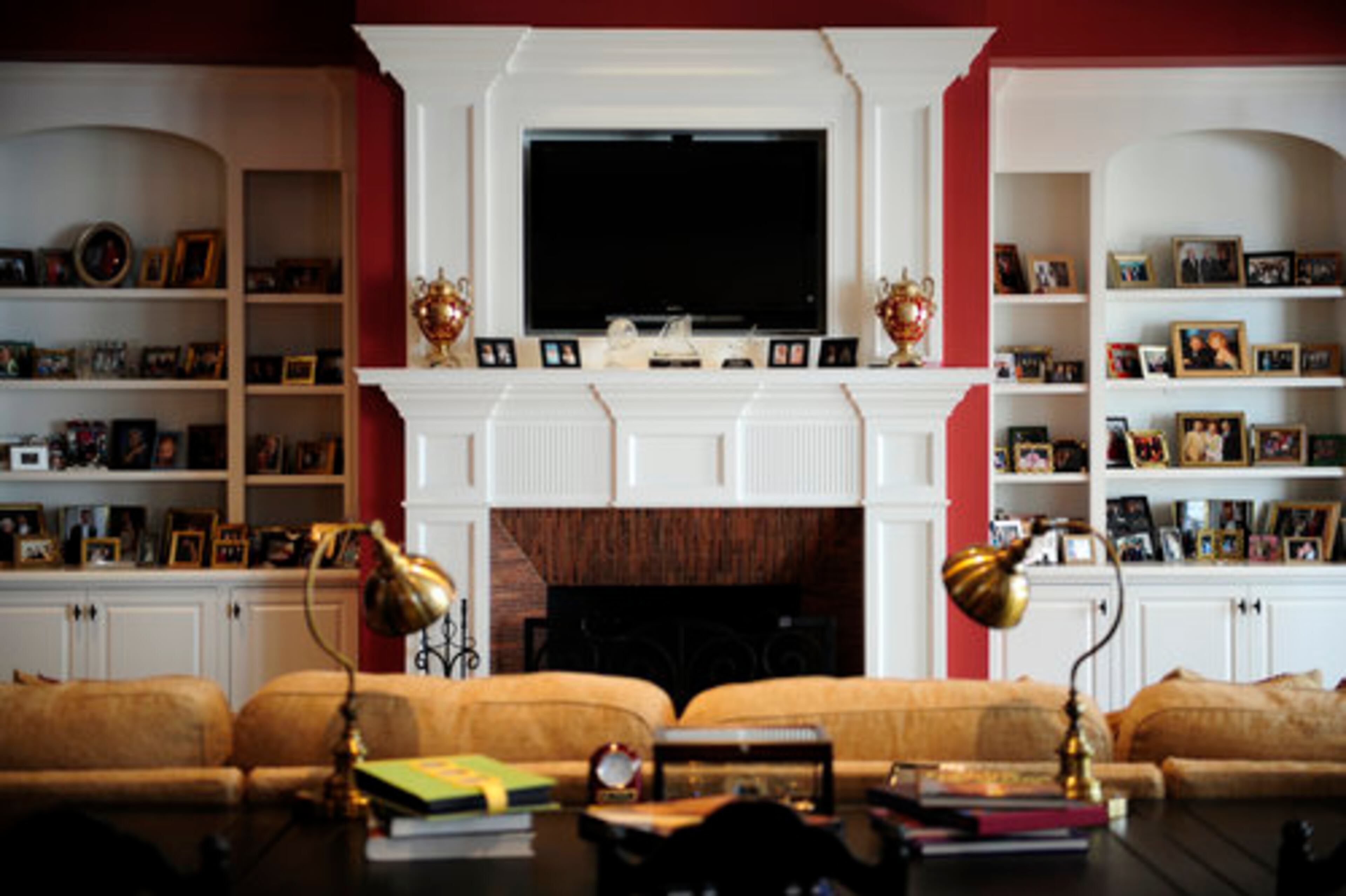 Two themes run through the Barnes residence: mementos of their time in office and the celebration of family. A photo gallery where family pictures mix with snapshots of celebrities puts all of it on display in the great room. Featured here are photos of the Barneses with past presidents. There's one of Roy with Walter Cronkite and Marie with Chris Rock. Another has Marie and her daughters mugging with Oprah after visiting her show in Chicago.