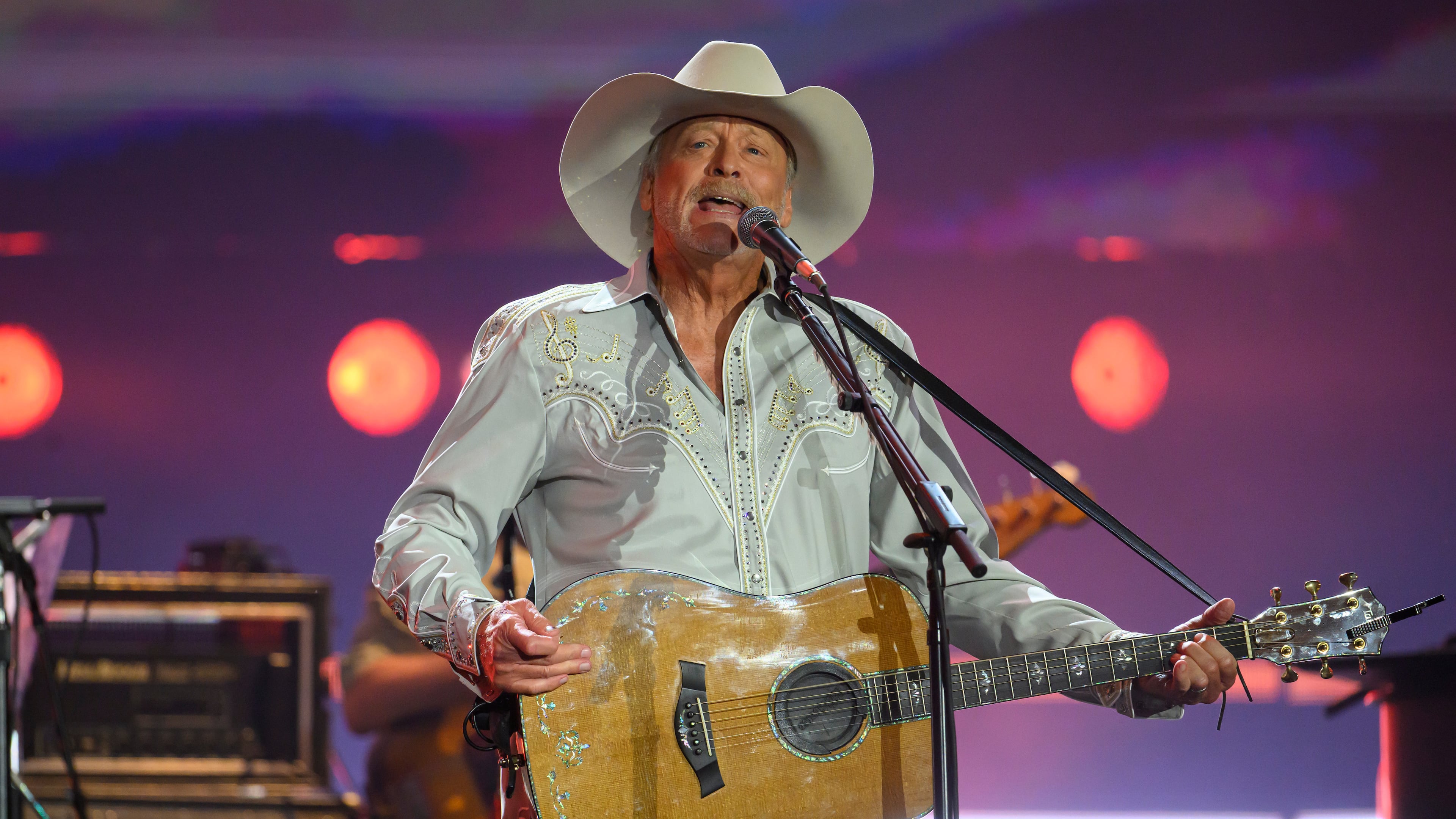 Alan Jackson performs during his final farewell concert called, "Last Call: One More for the Road - The Finale," at Nissan Stadium, Saturday, June 27, 2026, in Nashville, Tenn. (AP Photo/John Amis)
