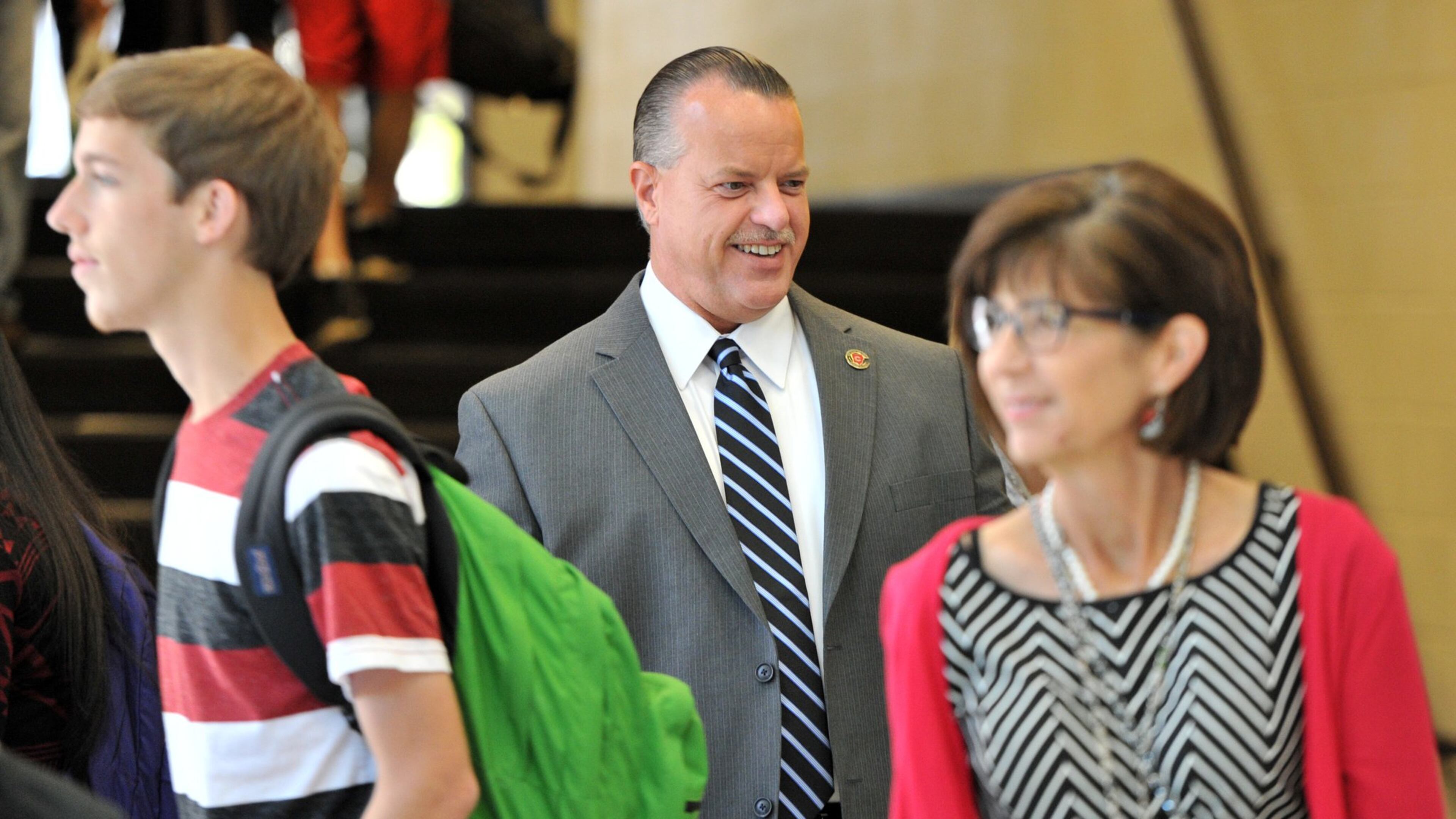 Cobb County School District Superintendent Chris Ragsdale, center, said he is “very happy” with the $10.2 million in austerity cuts restored by the state to the county. However, since 1983, CCSD has lost $600 million from the state in austerity cuts, said CCSD Chief Financial Officer Brad Johnson. AJC file photo