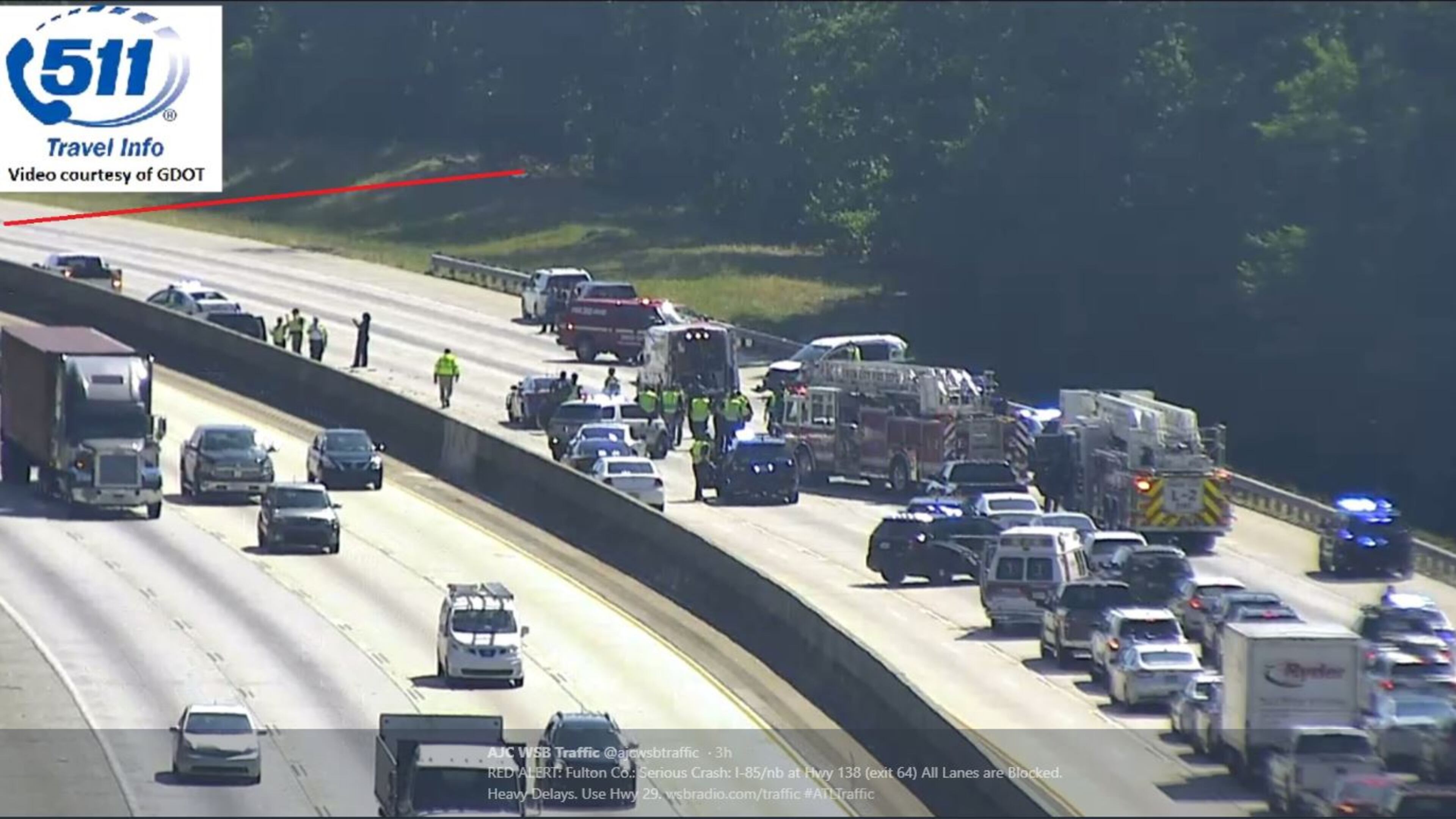 A Union City police officer was taken to the hospital Tuesday morning after his patrol car was struck by a vehicle as he helped a stranded driver on the side of I-85.