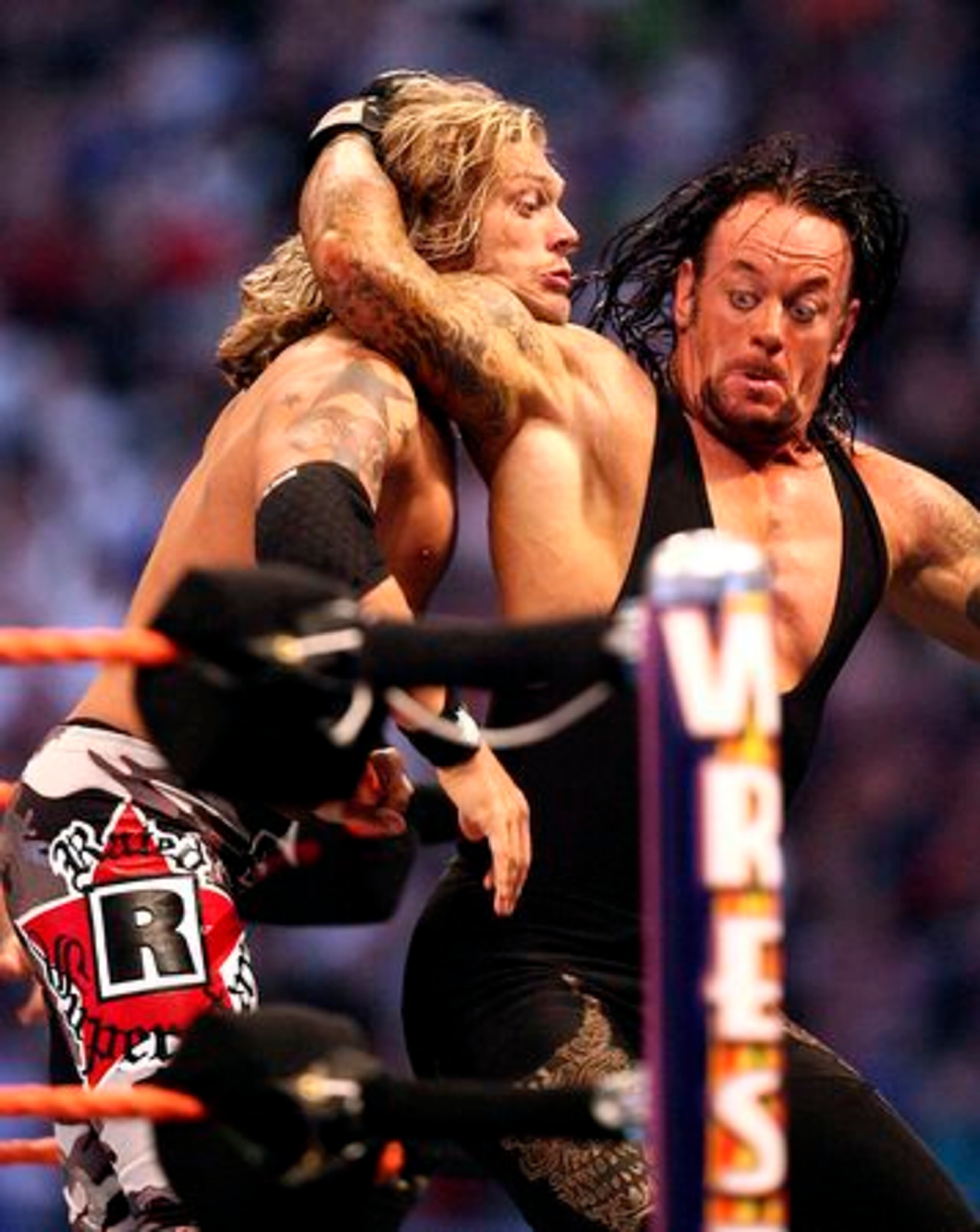The Undertaker takes on Edge during WrestleMania XXIV at the Citrus Bowl.