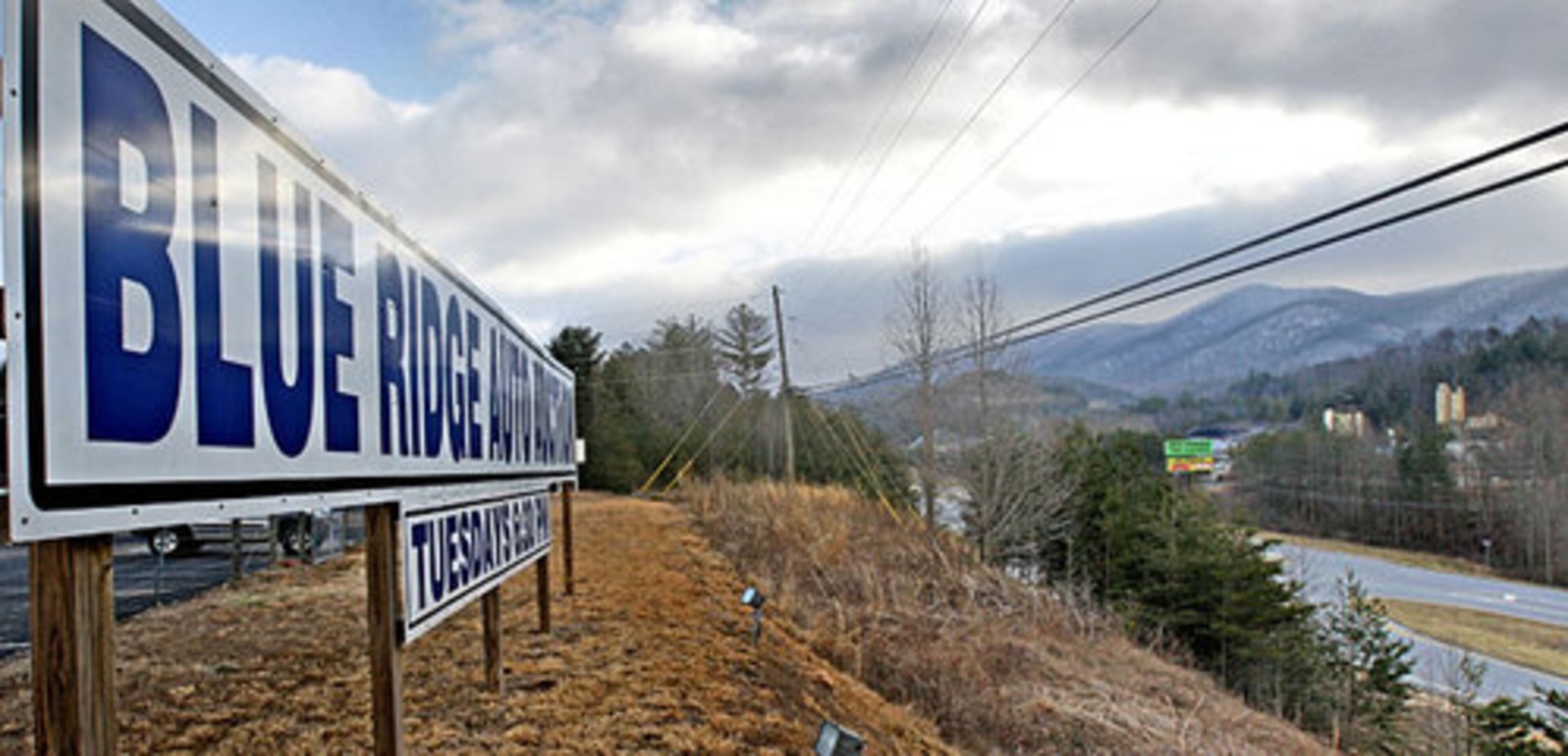 The auction looks over Highway 515S at Whitepath Road in Ellijay.