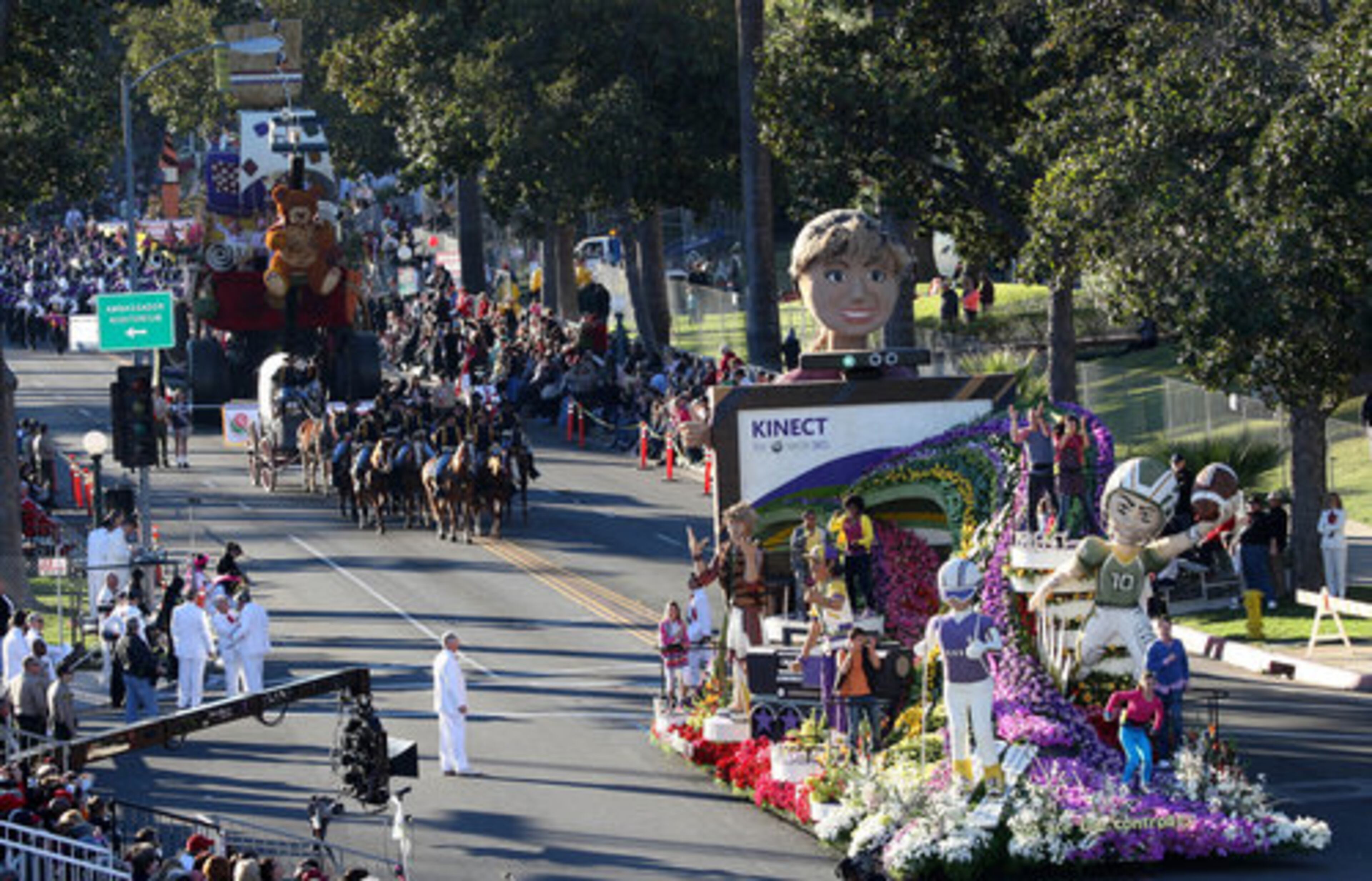 The California skies were beautiful in Pasadena as thousands gathered for the 123rd Rose Parade, Monday, Jan. 2, 2012.