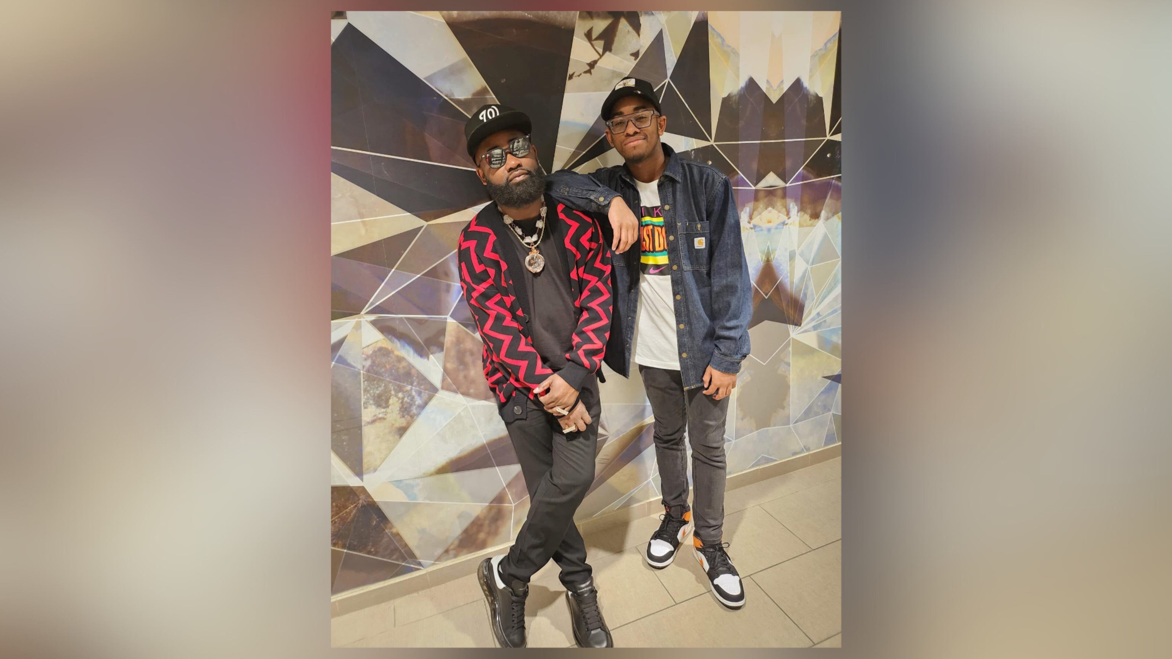 Tray Chaney (left) and his son, Malachi Chaney, were hurt in Thursday's severe storms. Malachi was in the intensive care unit, his dad said. (Courtesy Tray Chaney)