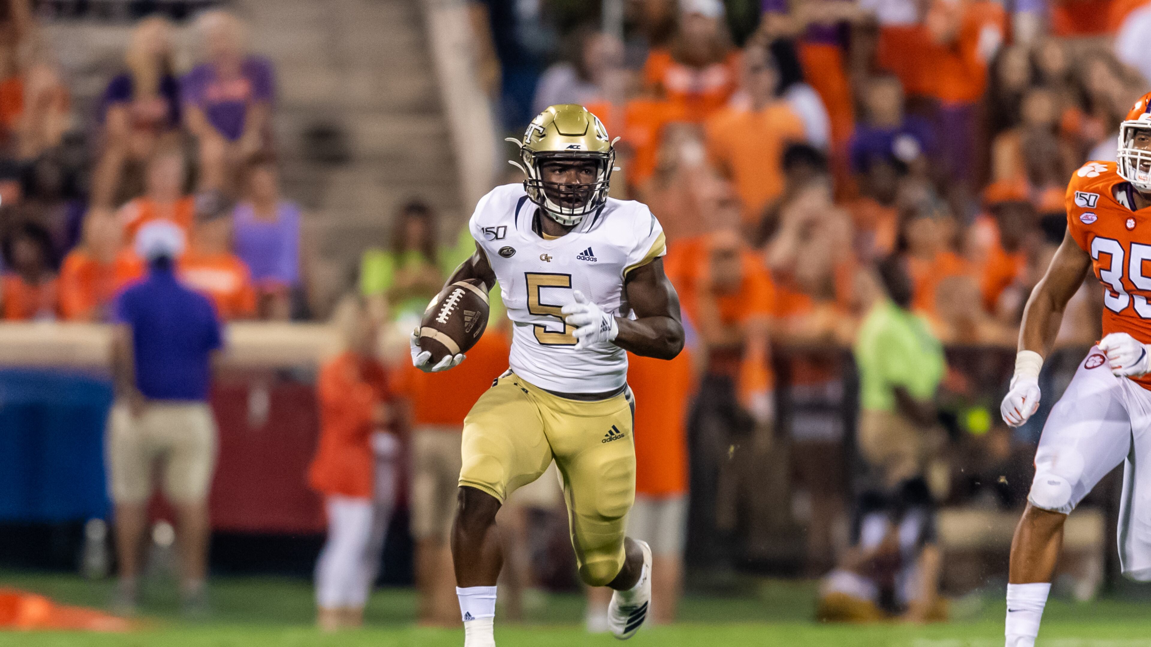 Georgia Tech running back Jerry Howard played in 44 games for the Yellow Jackets, including the final 41 in a row, the longest streak on the team. (Danny Karnik/Georgia Tech Athletics)