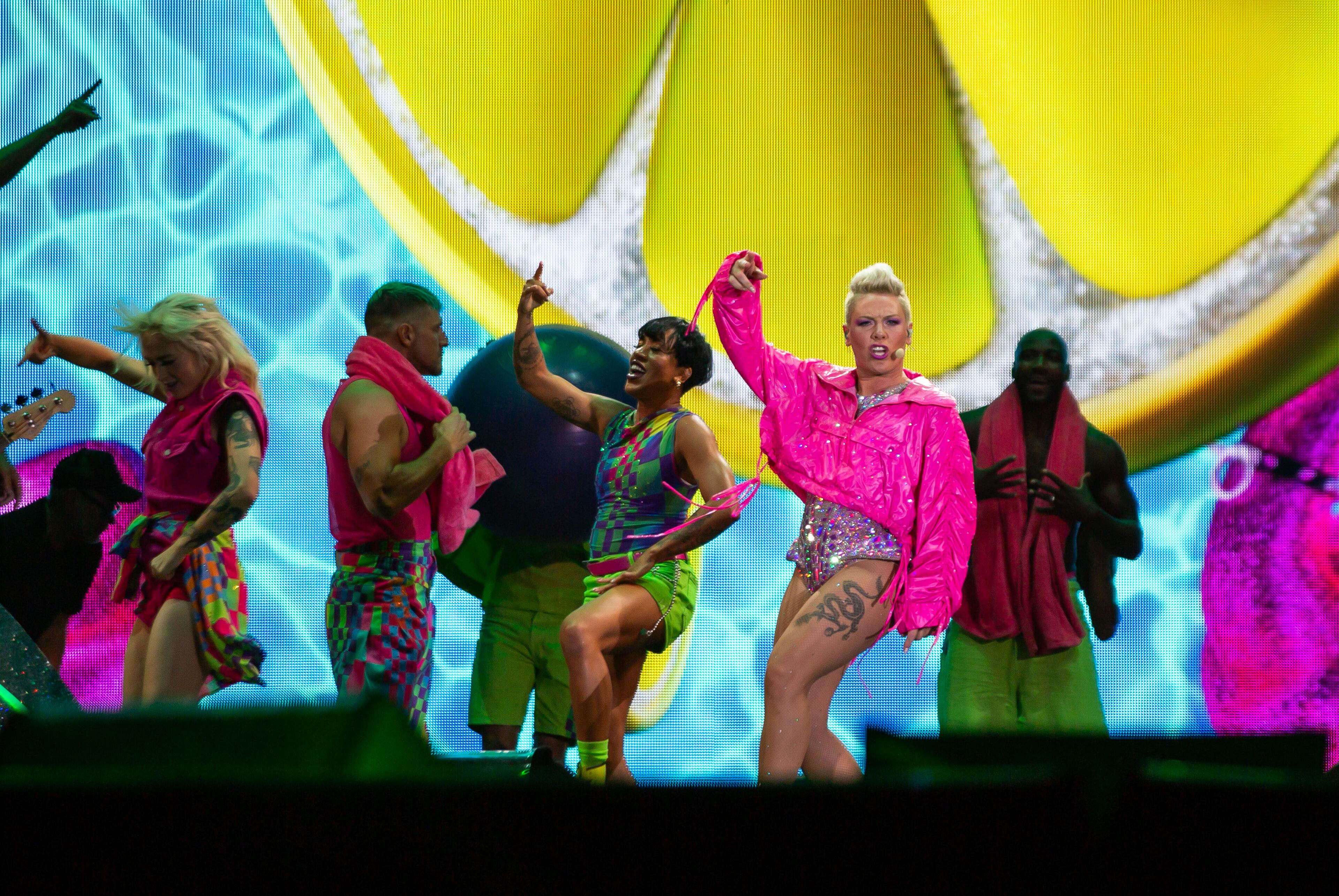 65005e0fbc5eef4376d48cac Atlanta, Ga: Pink closed out night 1 of Music Midtown with incredible aerial acrobatics, spellbinding singing, and choreographed dance that grabbed everyone's attenionPhoto taken Friday September 15, 2023 at Piedmont Park. 65005e0fbc5eef4376d48cac (RYAN FLEISHER FOR THE ATLANTA JOURNAL-CONSTITUTION)