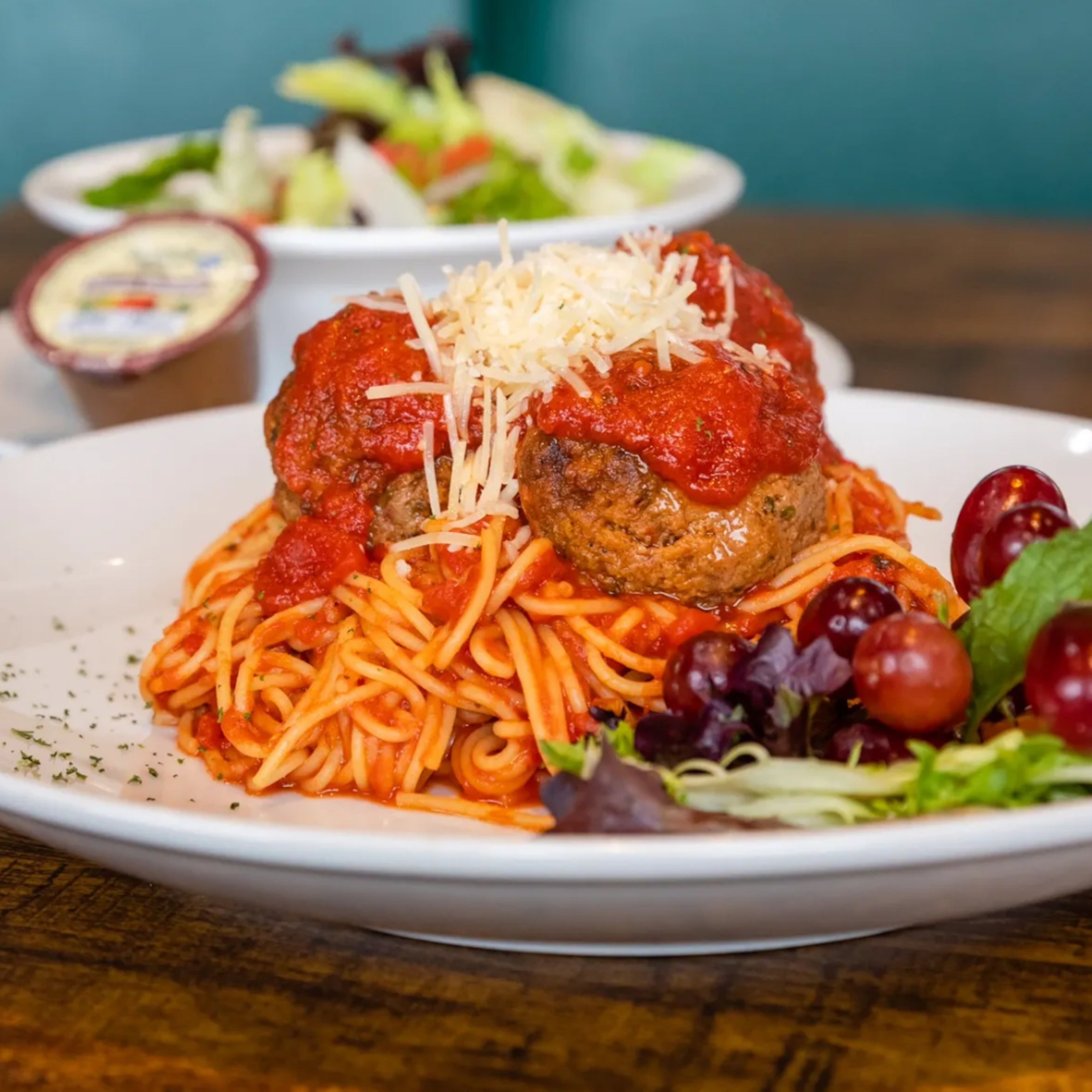 Spaghetti and Meatballs are available 24 hours a day, seven days a week for takeout.
(Courtesy of Georgia Diner)