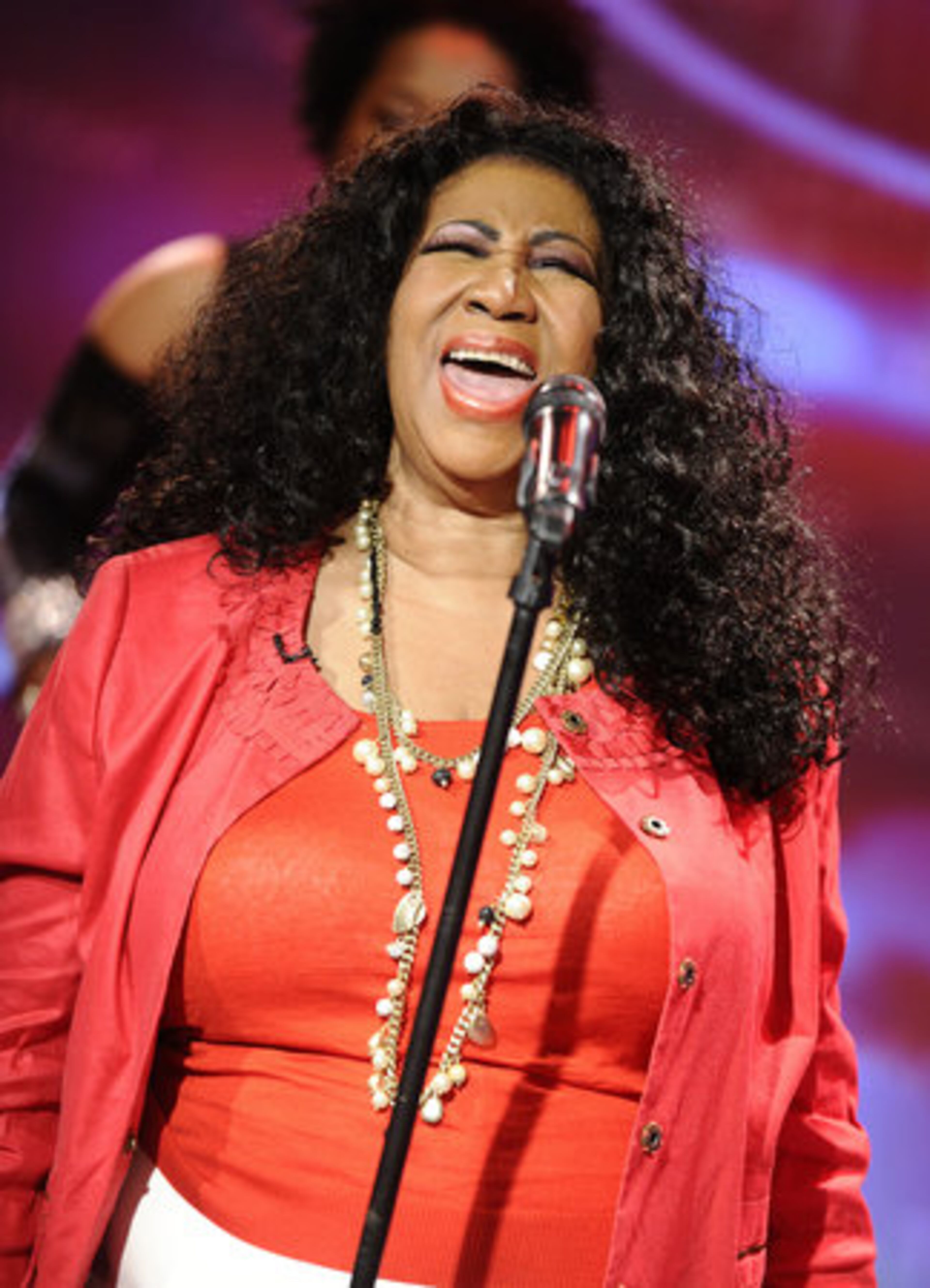 ARETHA BELTS IT OUT: Singer Aretha Franklin performs on the "Today" show in New York on Monday, July 25, 2011.
