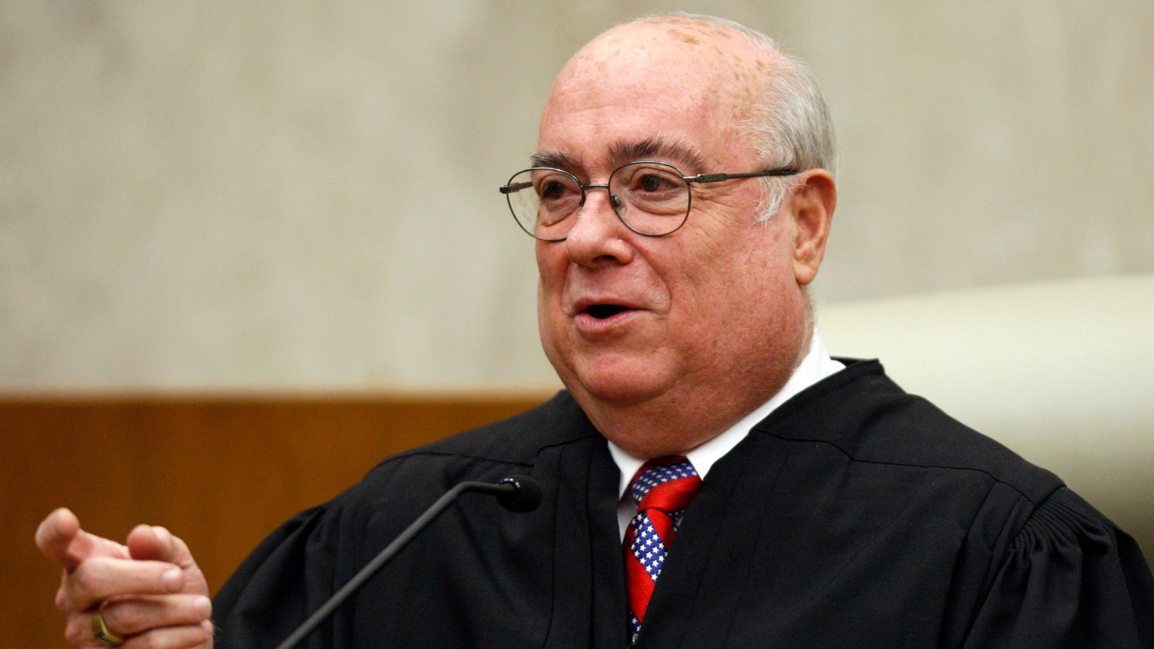 FILE - U.S. District Judge Royce C. Lamberth is seen during a ceremony at the federal courthouse in Washington on May 1, 2008. (AP Photo/Charles Dharapak, File)