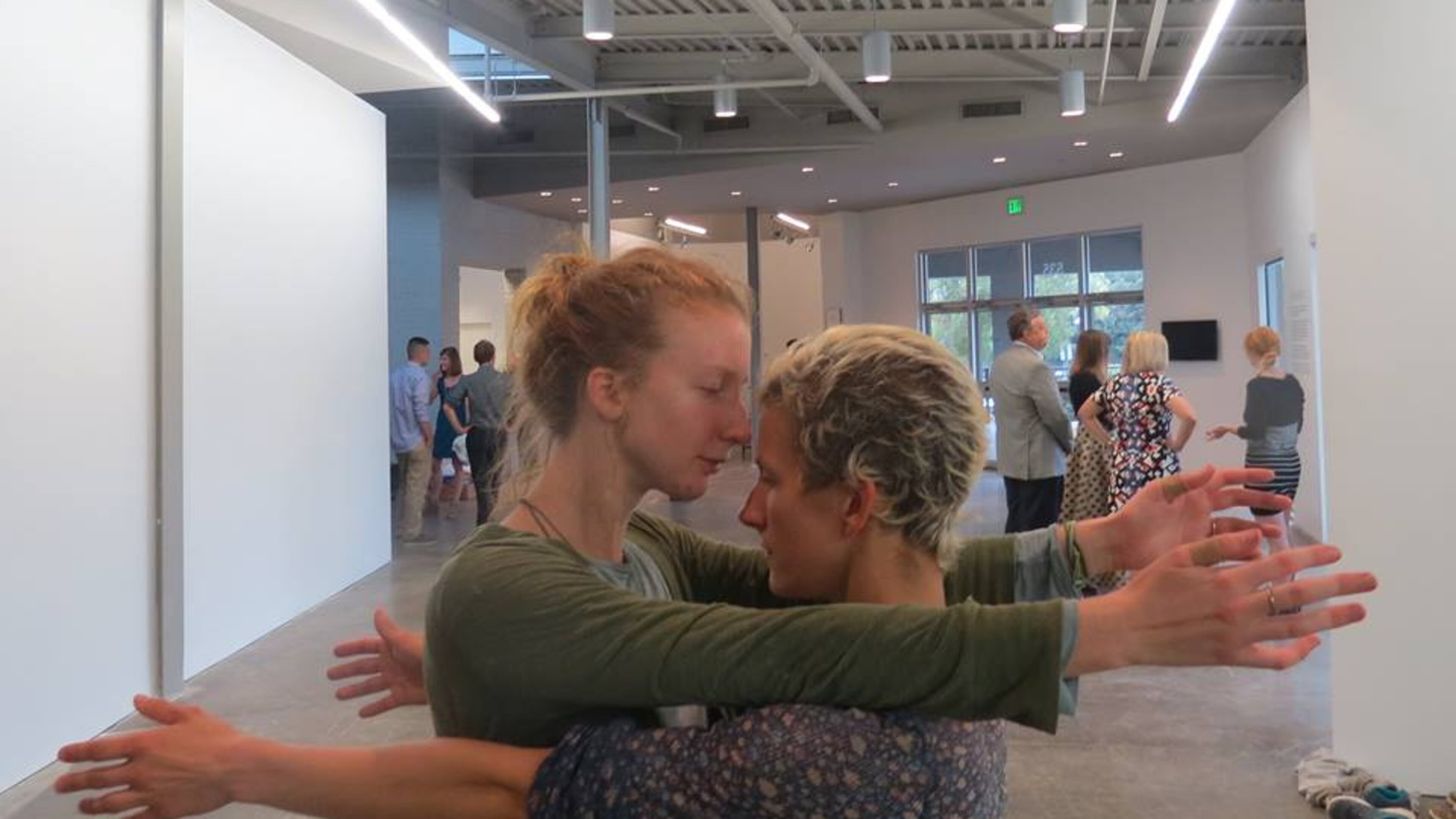 Before "activation": glo artists prepare for the launch of "Search Engine" at Atlanta Contemporary.