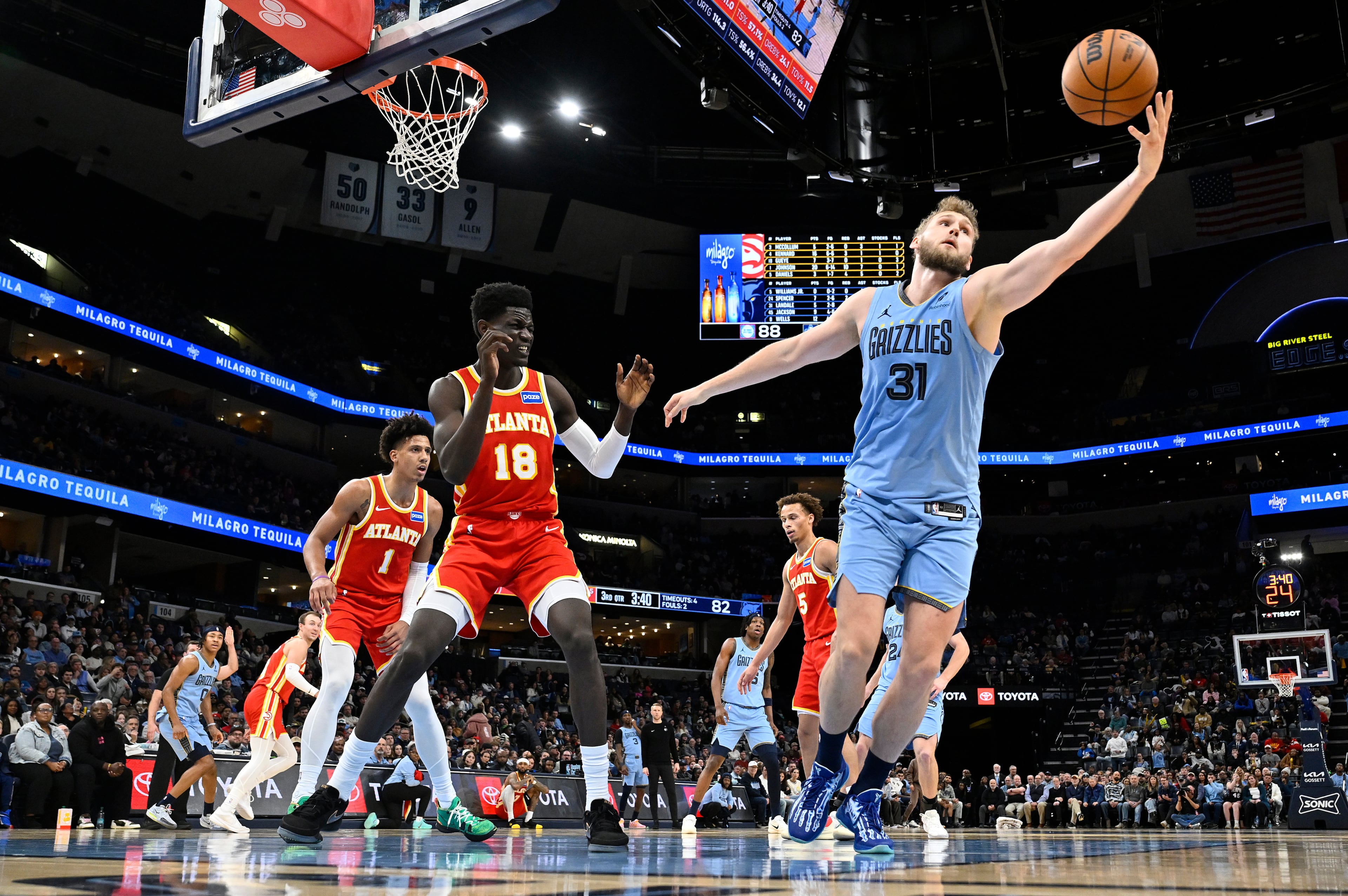 Hawks Grizzlies Basketball