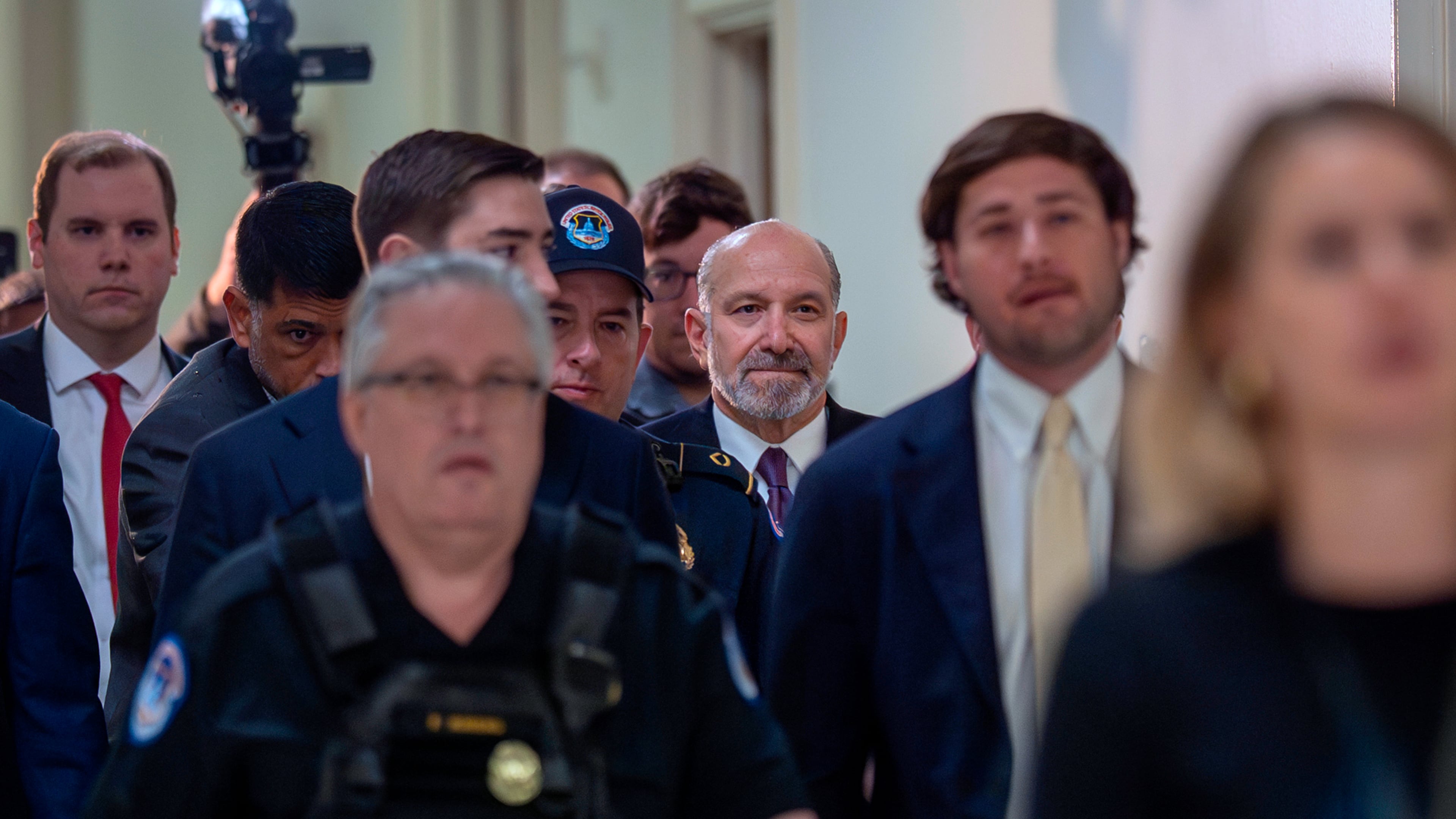 Commerce Secretary Howard Lutnick arrives for a deposition as part of the House Oversight Committee's investigation of convicted sex offender Jeffrey Epstein, at the Capitol in Washington, Wednesday, May 6, 2026. (AP Photo/J. Scott Applewhite)