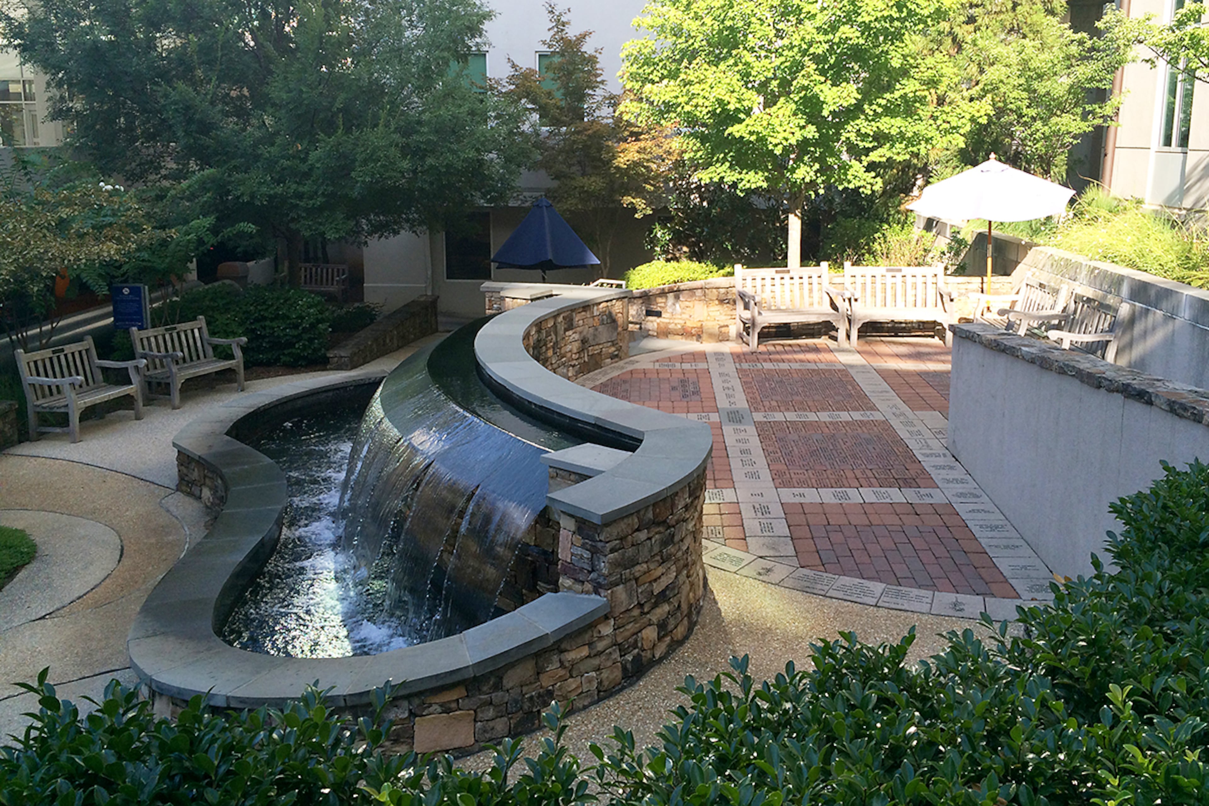 The Vaughn-Jordan Healing Garden serves the Winship Cancer Institute of Emory.