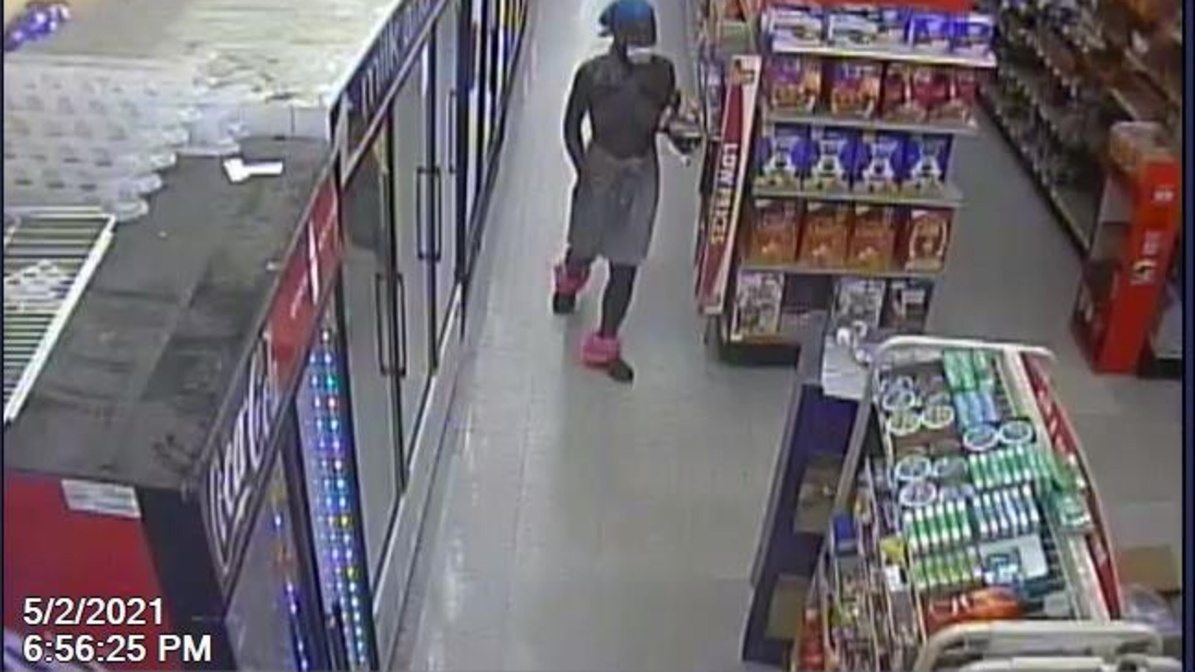 Authorities said the blaze started when a woman walked into the Family Dollar and began setting items on fire.