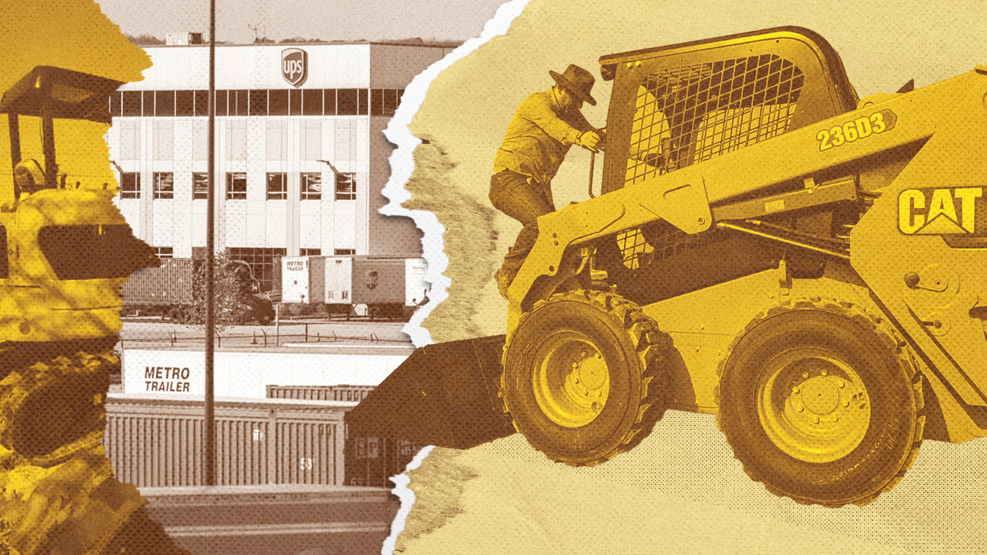 Yancey Bros., an Austell-based dealer of Caterpillar equipment, recently acquired the former UPS facility in the city of South Fulton. (Photo Illustration: Broly Su / AJC | Source: Arvin Temkar / AJC)