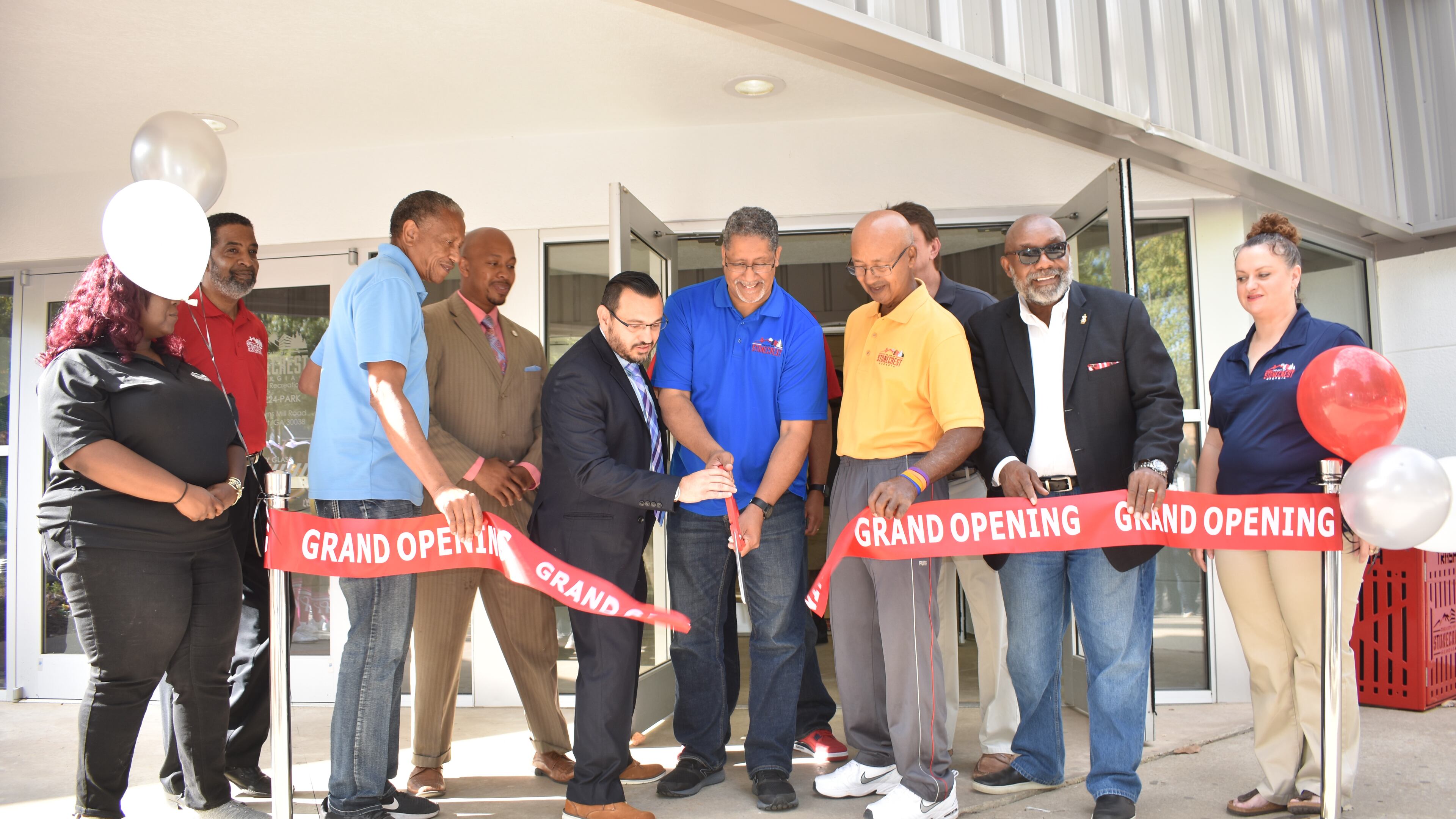 City officials cut the ribbon on the reopening of the Browns Mill Recreation Center.