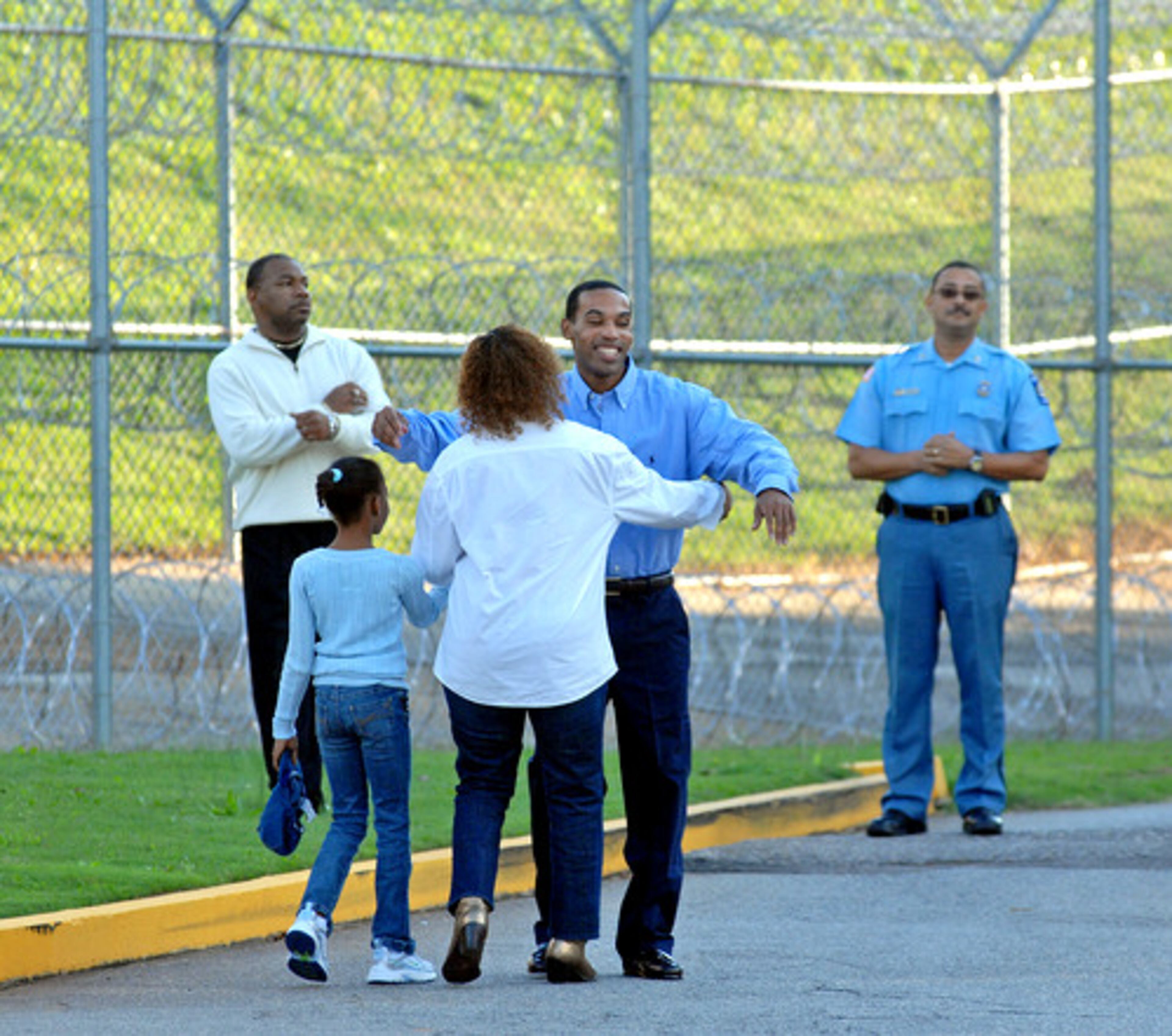 Waiting for Wilson as he was released were his mother, Juannessa Bennett, and his sister, Jiaya Bennett.