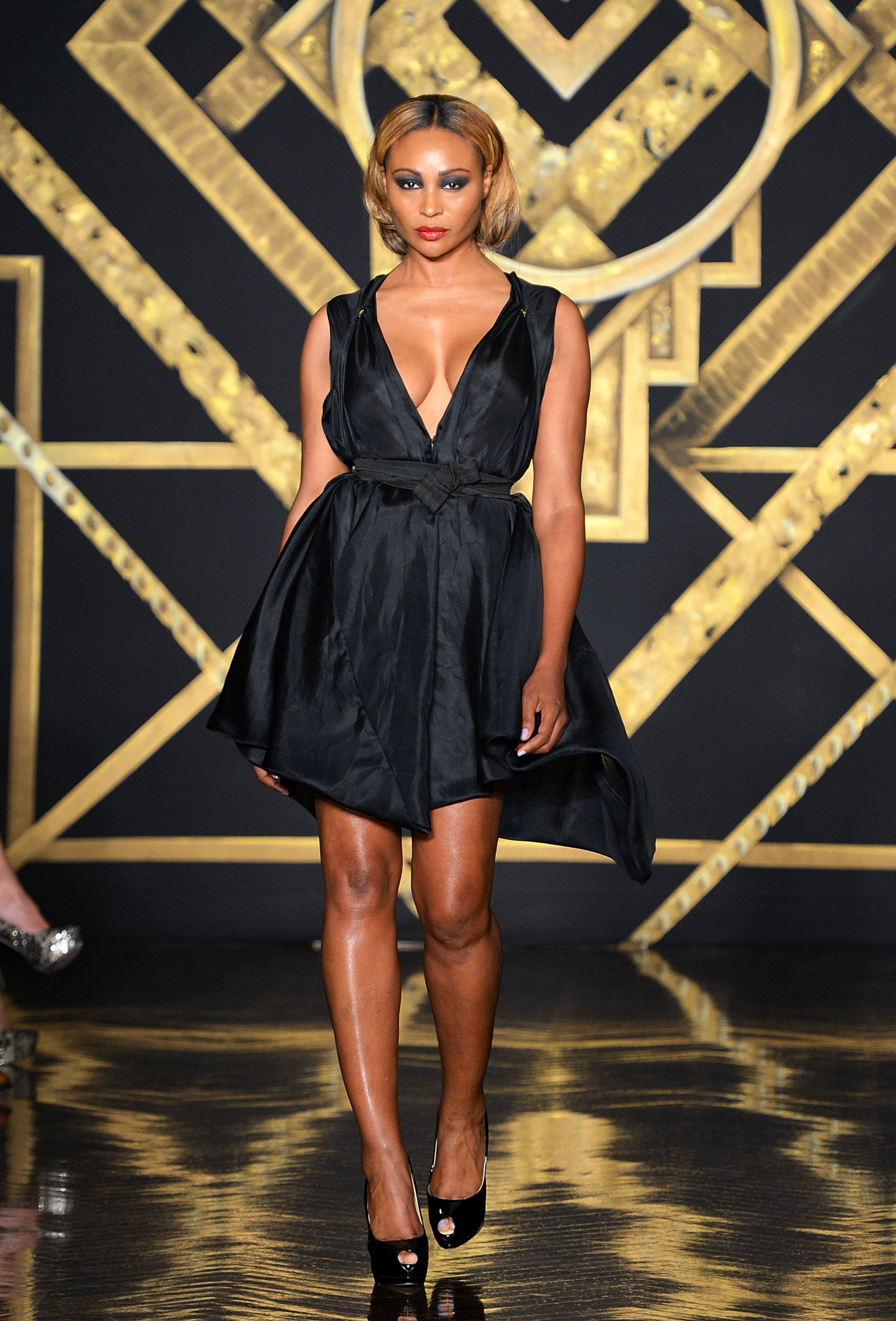 TV personality Cynthia Bailey walks the runway at the Kithe Brewster fashion show during Mercedes-Benz Fashion Week Spring 2015 on September 11, 2014 in New York City. (Photo by Slaven Vlasic/Getty Images)