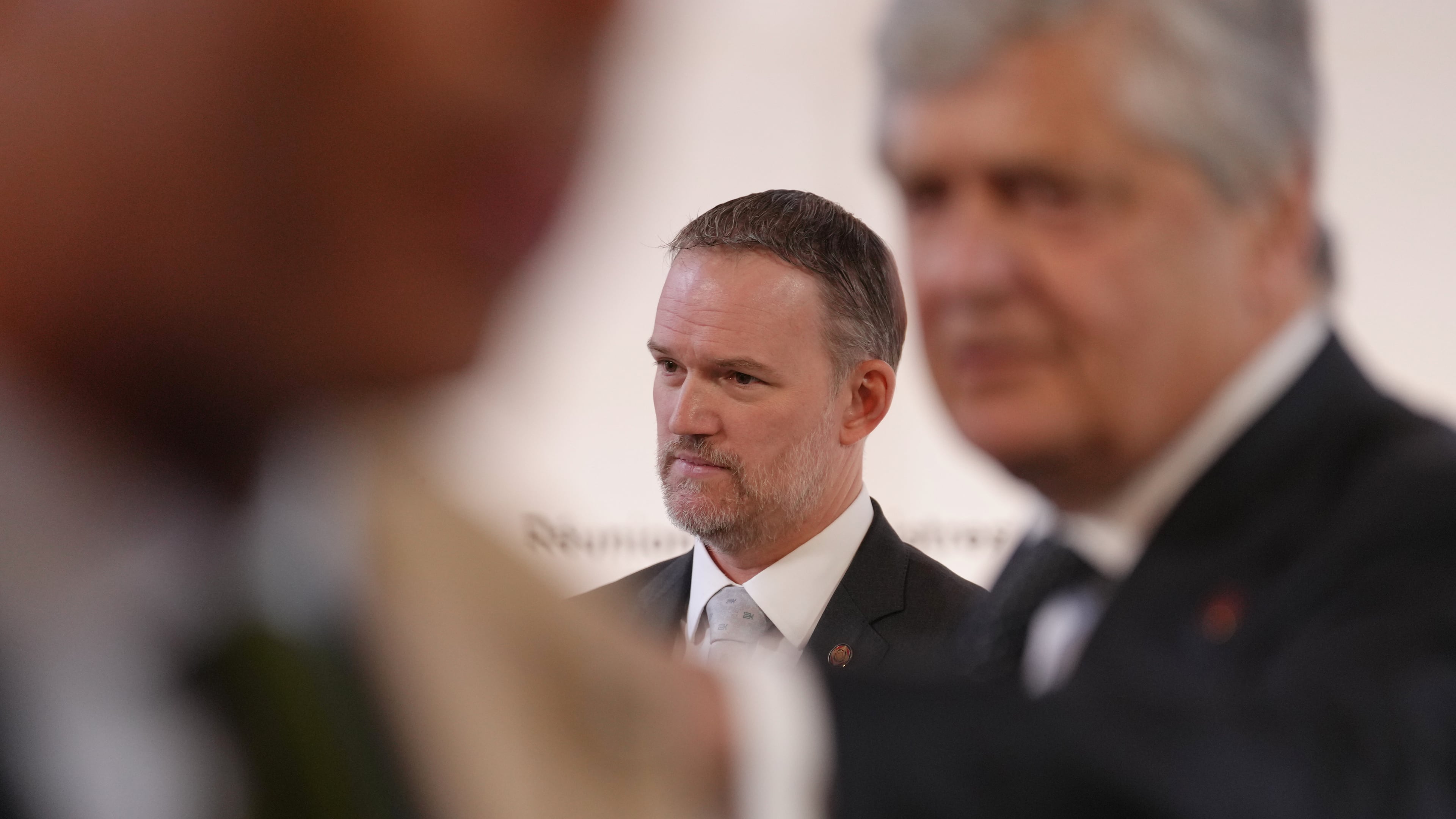 U.S. Trade Representative Jamieson Greer arrives for the G7 trade meeting in Paris, Wednesday, May 6, 2026. (AP Photo/Aurelien Morissard, Pool)