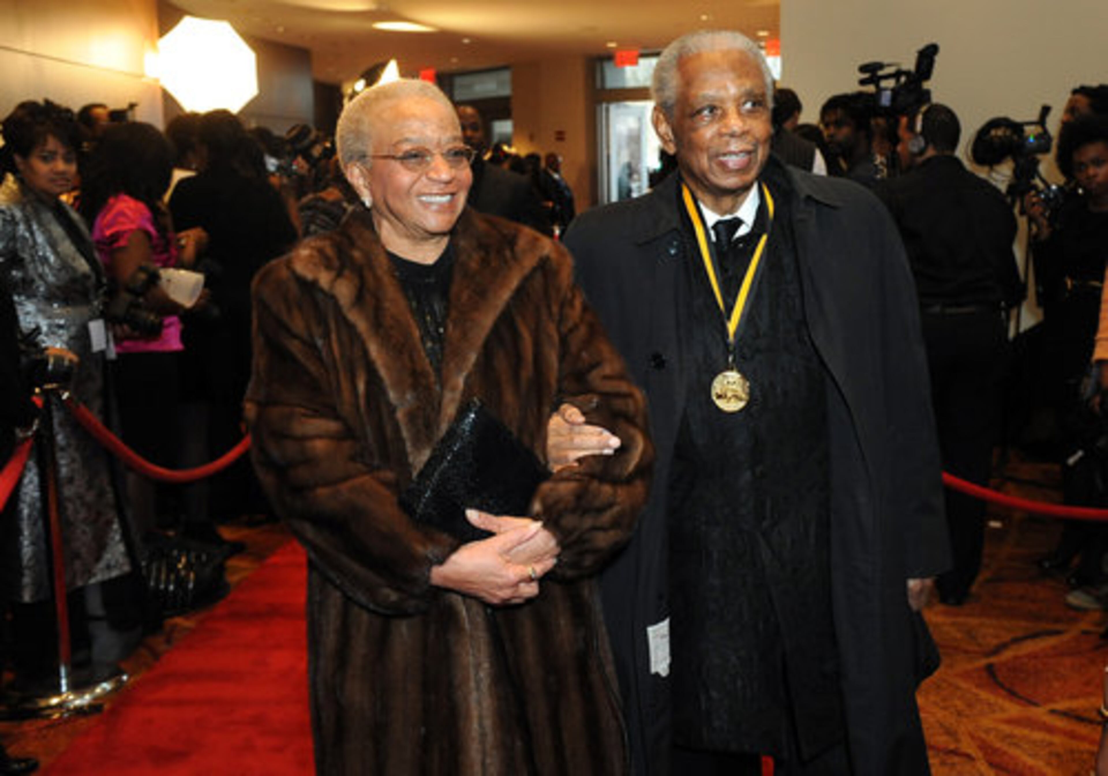 Judge Damon J. Keith (righit), 2010 Walk of Fame Inductee, and his wife Rachel Boone-Keith.