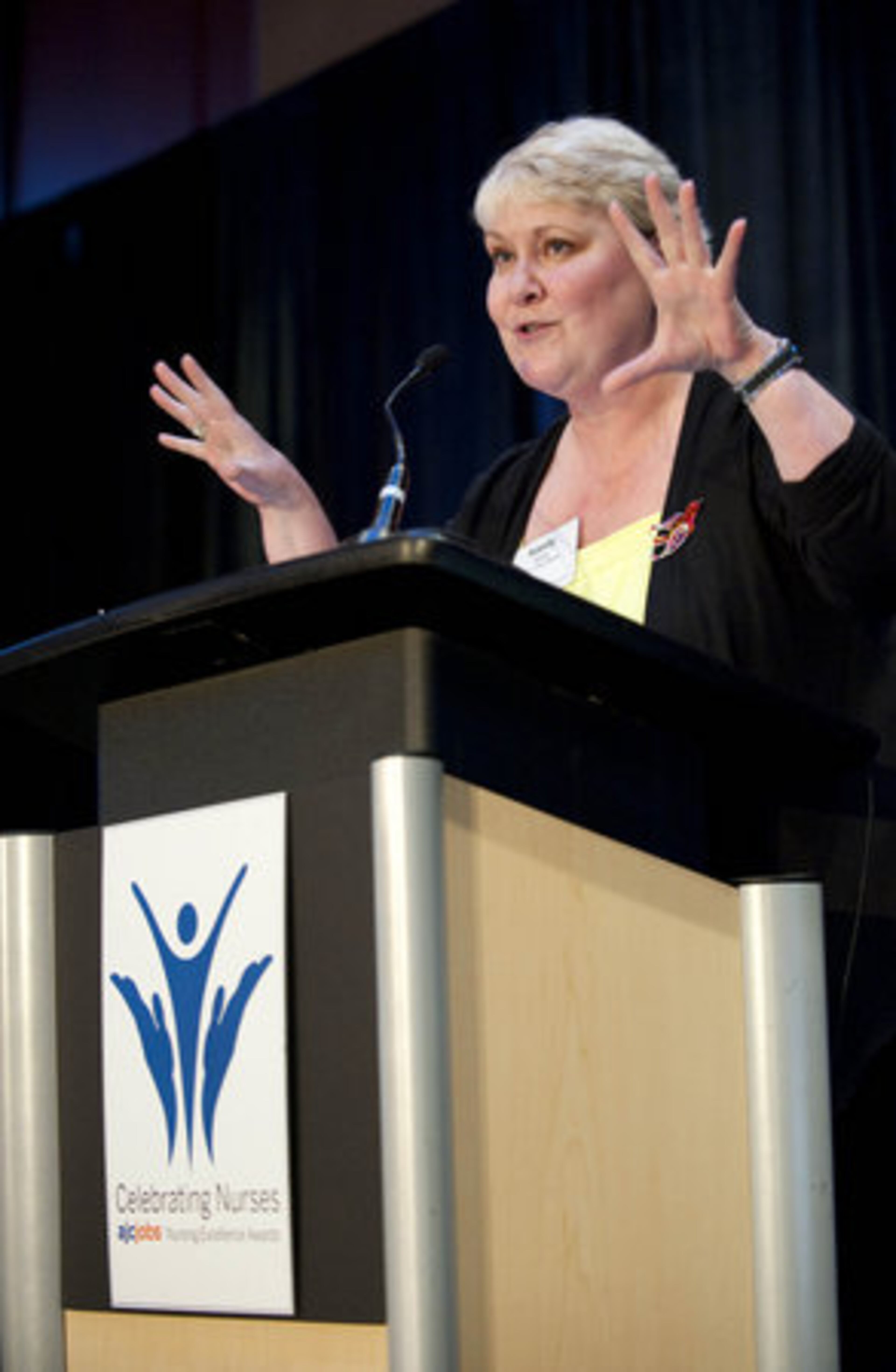 The keynote speaker at the event was Kaedy Kiely, morning radio host for 97.1 The River. "I feel like I'm in a room full of angels," said Kiely, who was treated for breast cancer at Atlanta's Piedmont Hospital in 2009. "Here I stand cancer-free, thanks to doctors, family, friends and, most of all, nurses; they were my angels."