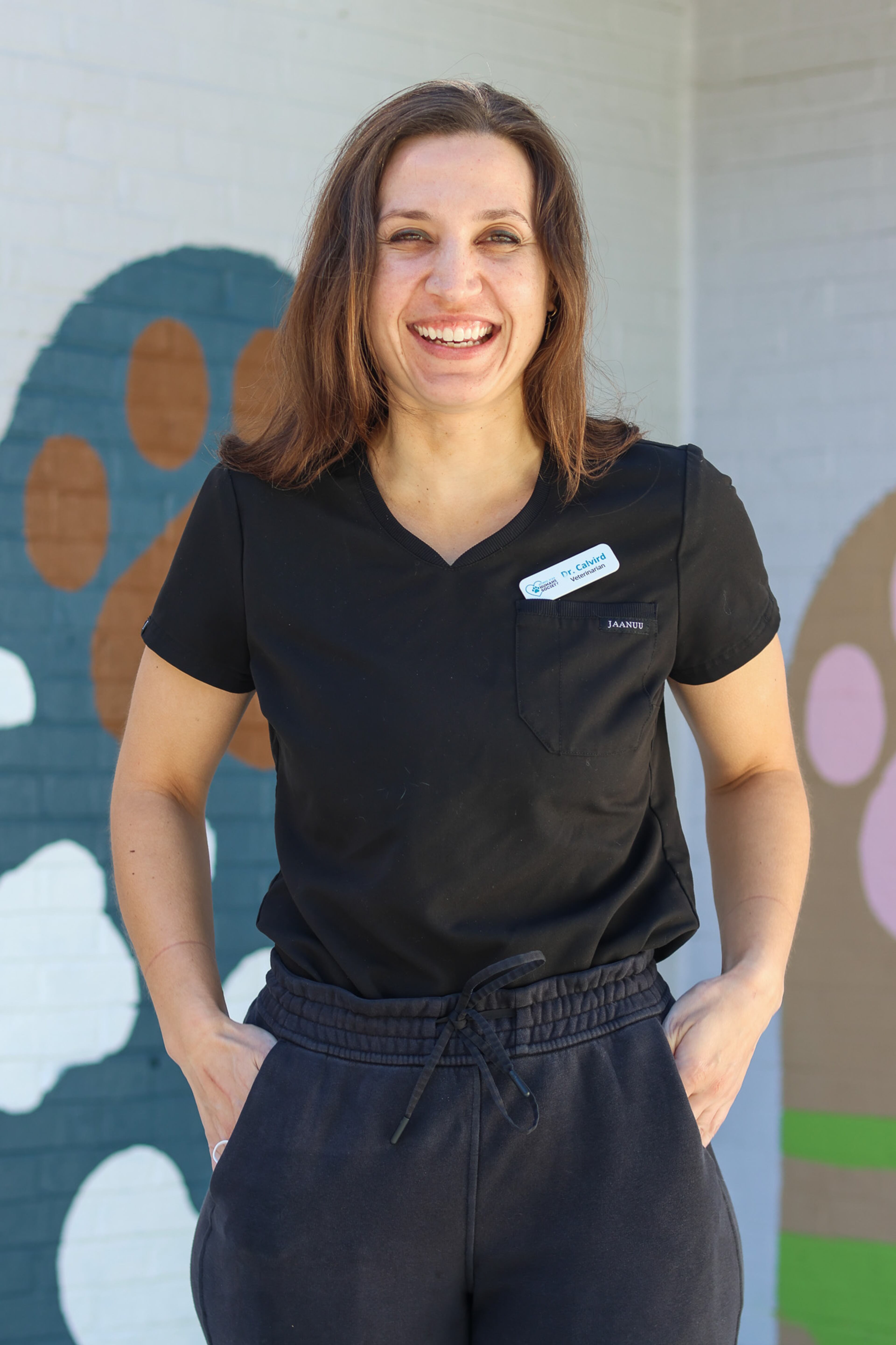 Dr. Amanda Calvird, 31, poses for a portrait during her workday as a veterinarian at the Athens Area Humane Society, where she routinely provides affordable surgeries, wellness checks and emergency care for the Athens area and partnering shelters on Wednesday, Nov. 1, 2023 in Athens, Georgia. (Photo Courtesy of Samantha Hurley)