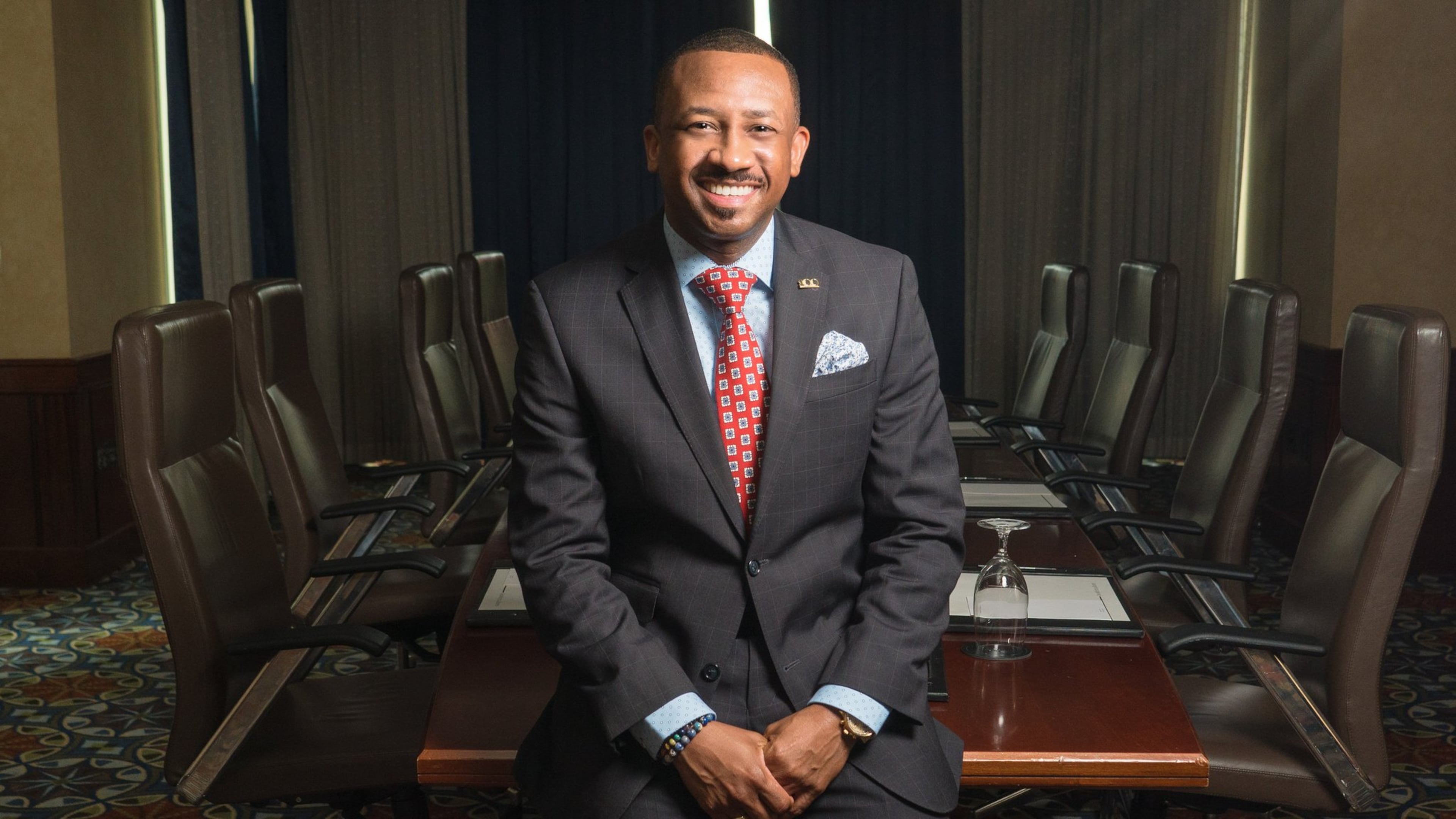 Kevin James, the interim president of Morris Brown College, is working on getting the school accredited again.